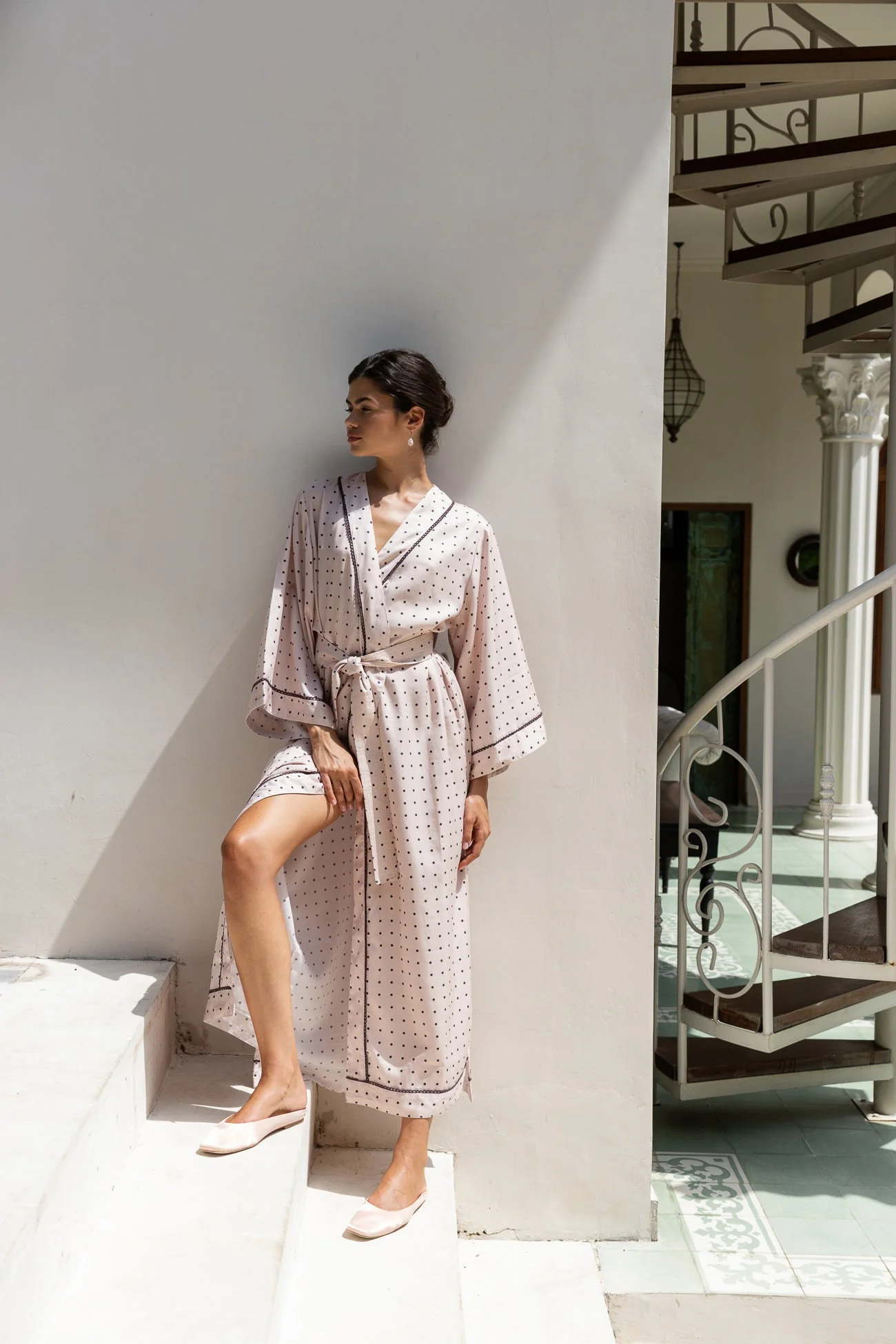 Alice Kimono Robe - TENCEL™ Lyocell - Dot - Image 3