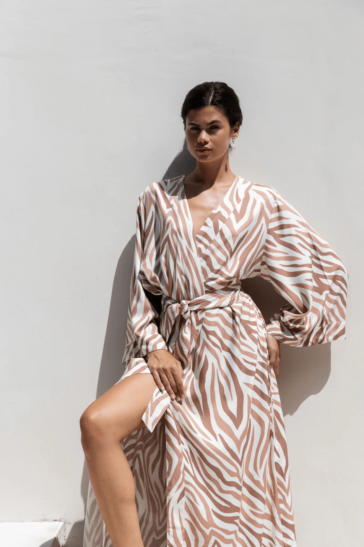 Alice Kimono - Long - ECOVERO™ - Zebra - Image 4