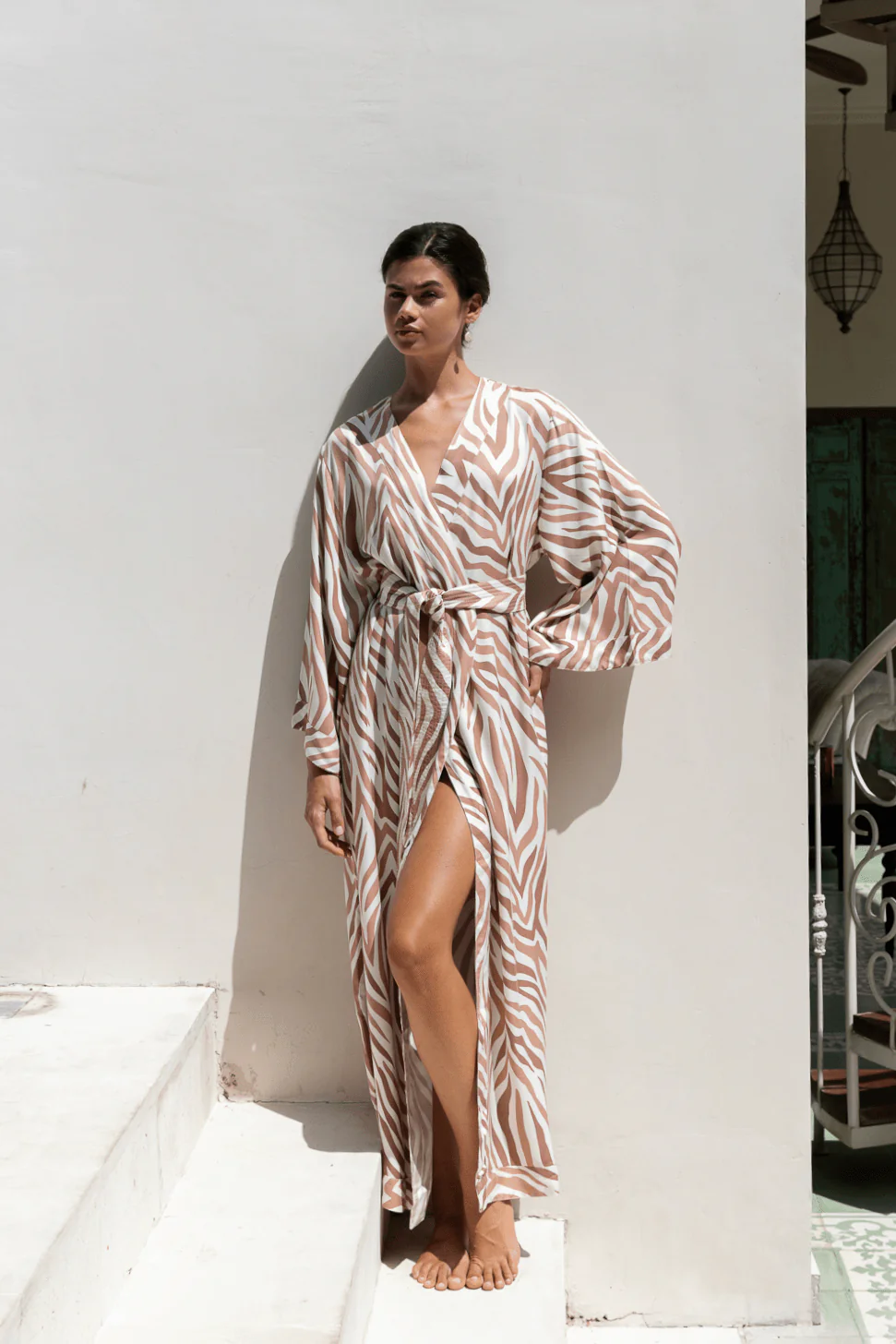 Alice Kimono - Long - ECOVERO™ - Zebra - Image 5