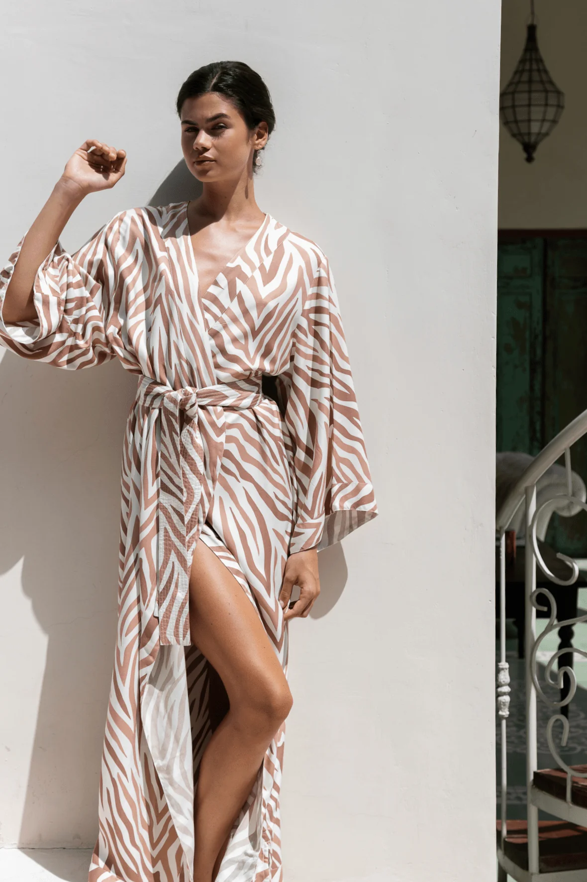 Alice Kimono - Long - ECOVERO™ - Zebra - Image 6