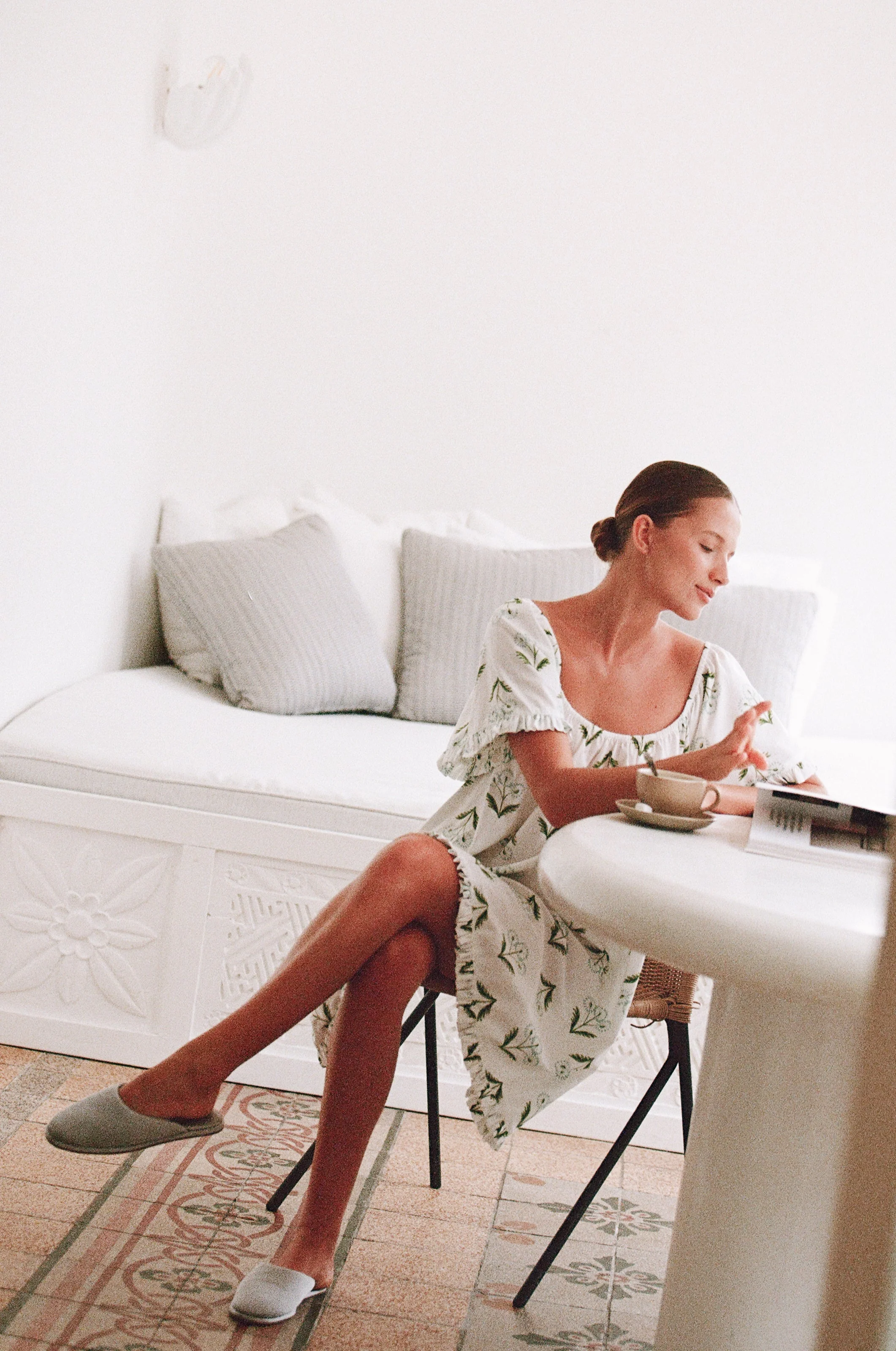 Betty Lounge Dress - Cotton Modal - Dandelion - Image 6