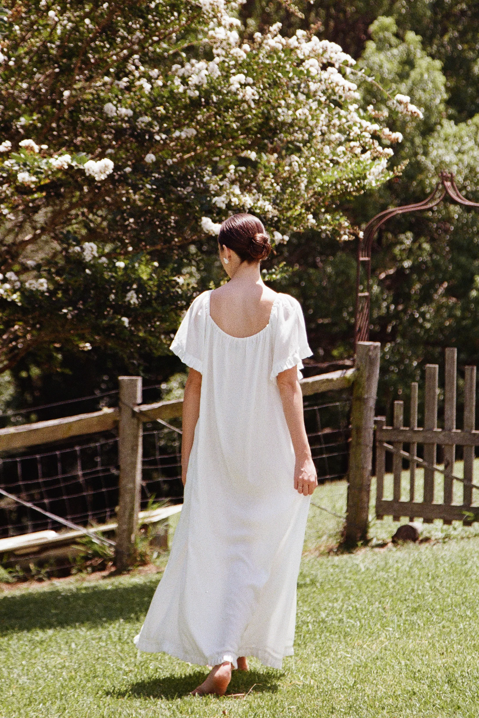 Betty Nightie - Long - Lyocell Batiste - Off White - Image 7