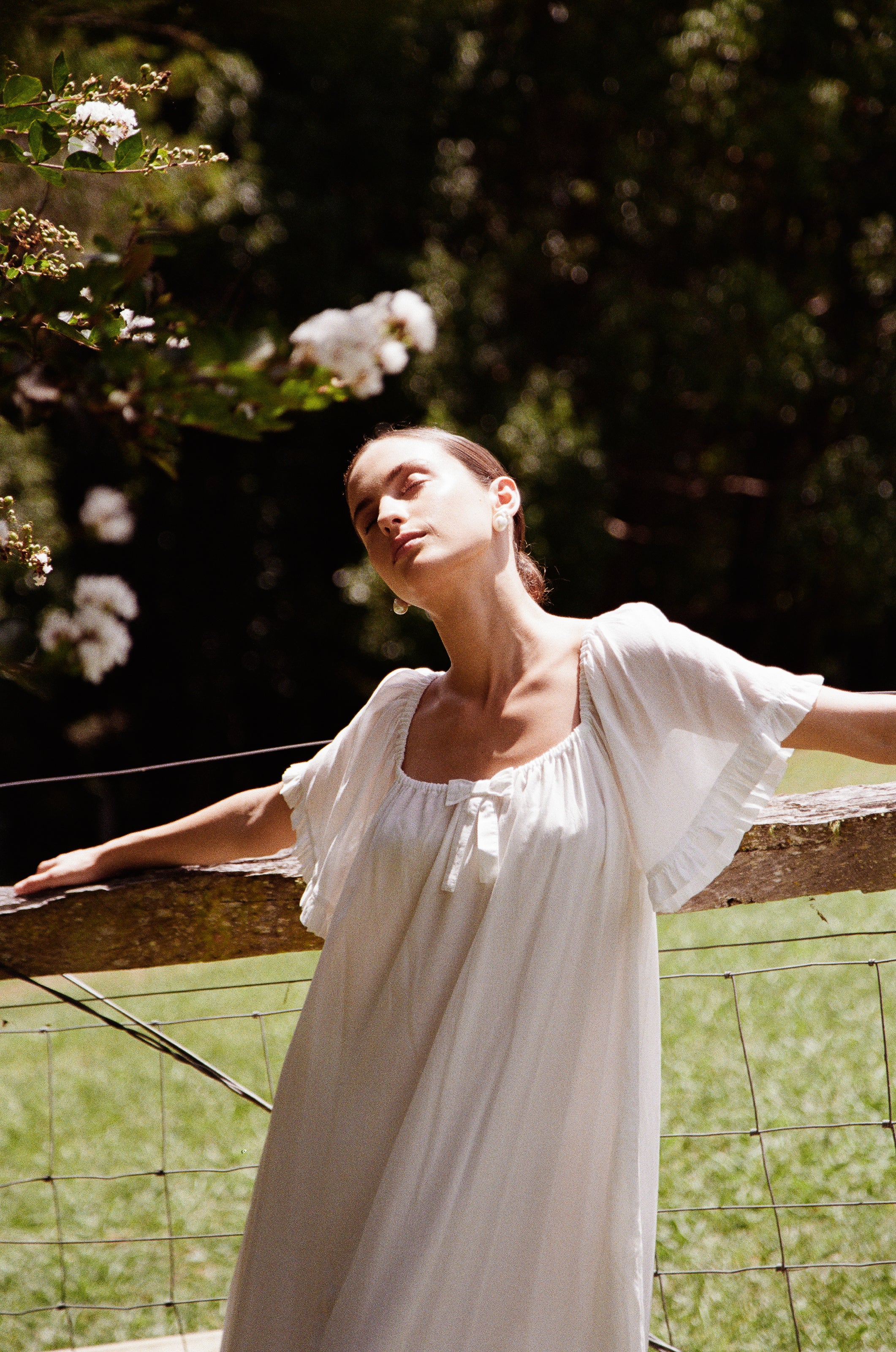 Betty Nightie - Long - Lyocell Batiste - Off White - Image 9