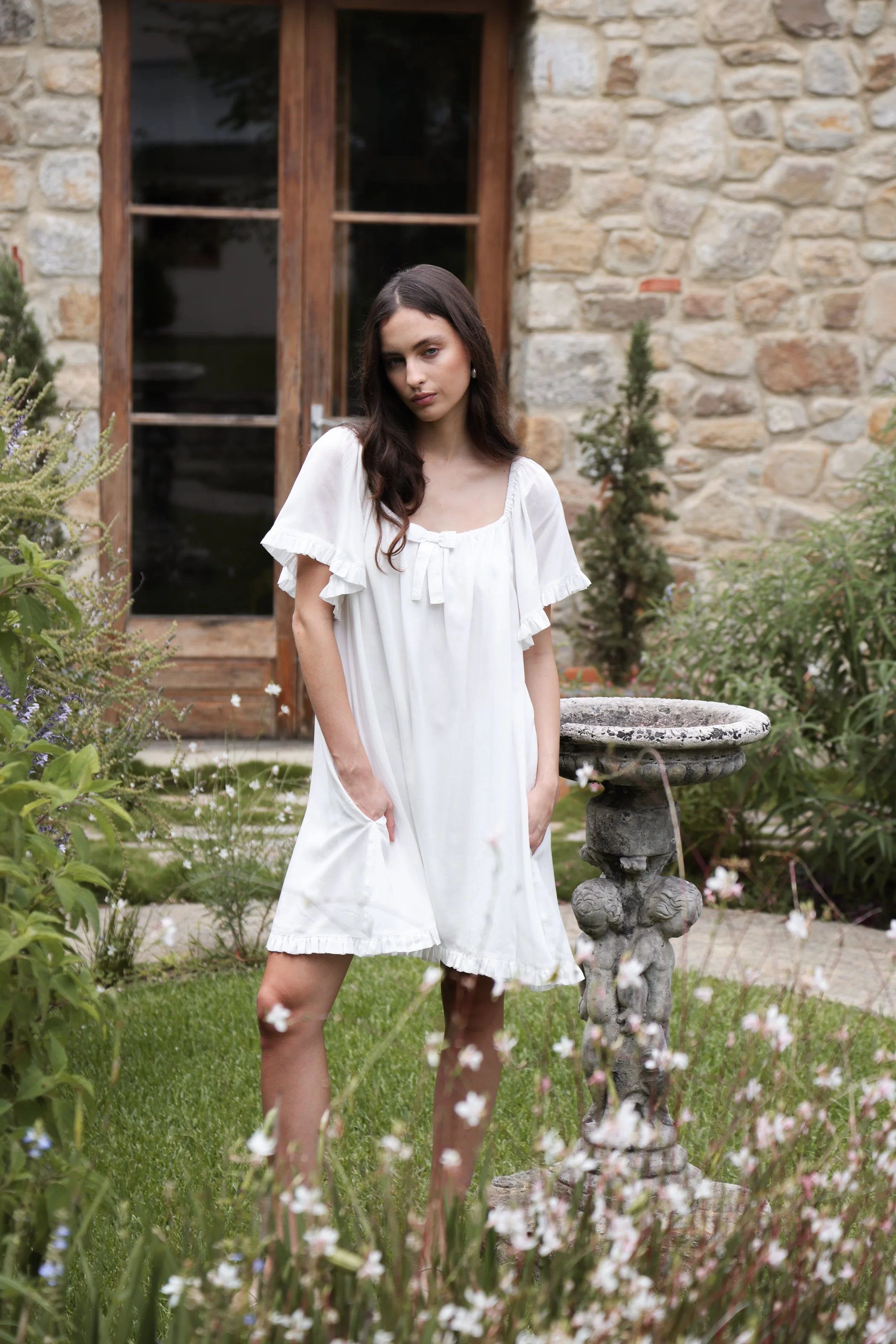 Betty Nightie - Lyocell Batiste - Off White - Image 6