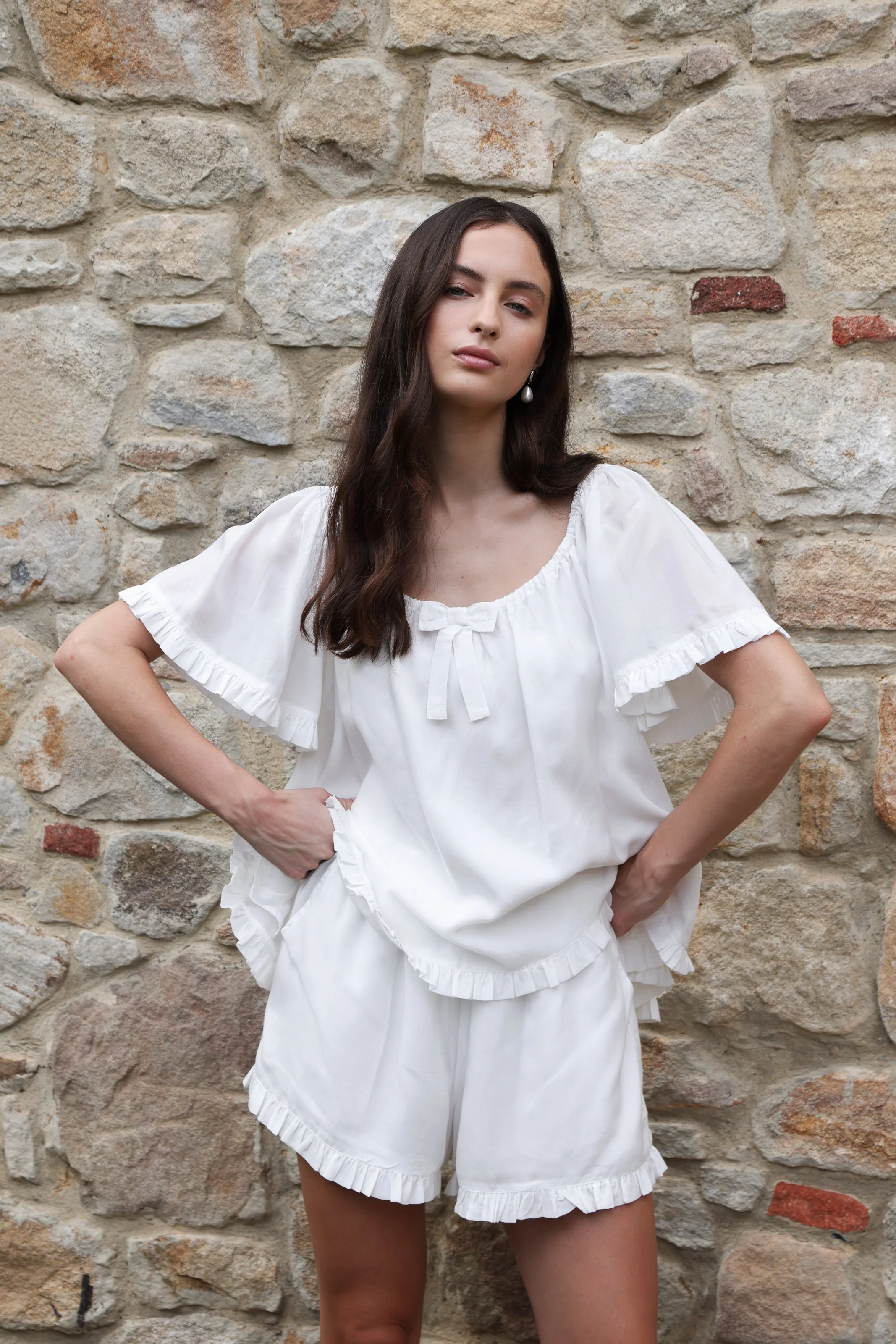Betty Sleep Set - Lyocell Batiste - Off White - Image 7