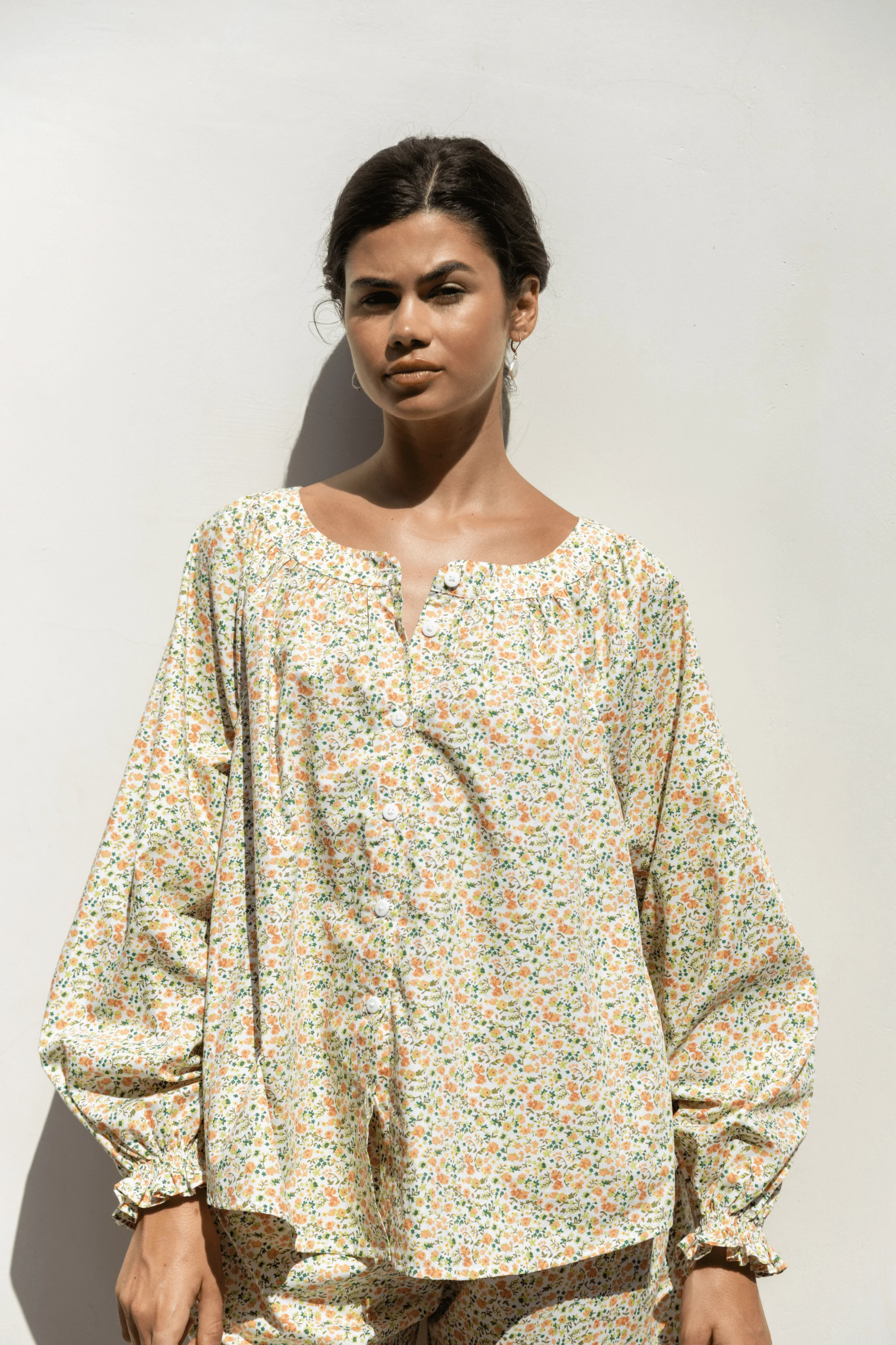 Claire Lounge Set - Cotton - Floret Green - Image 7