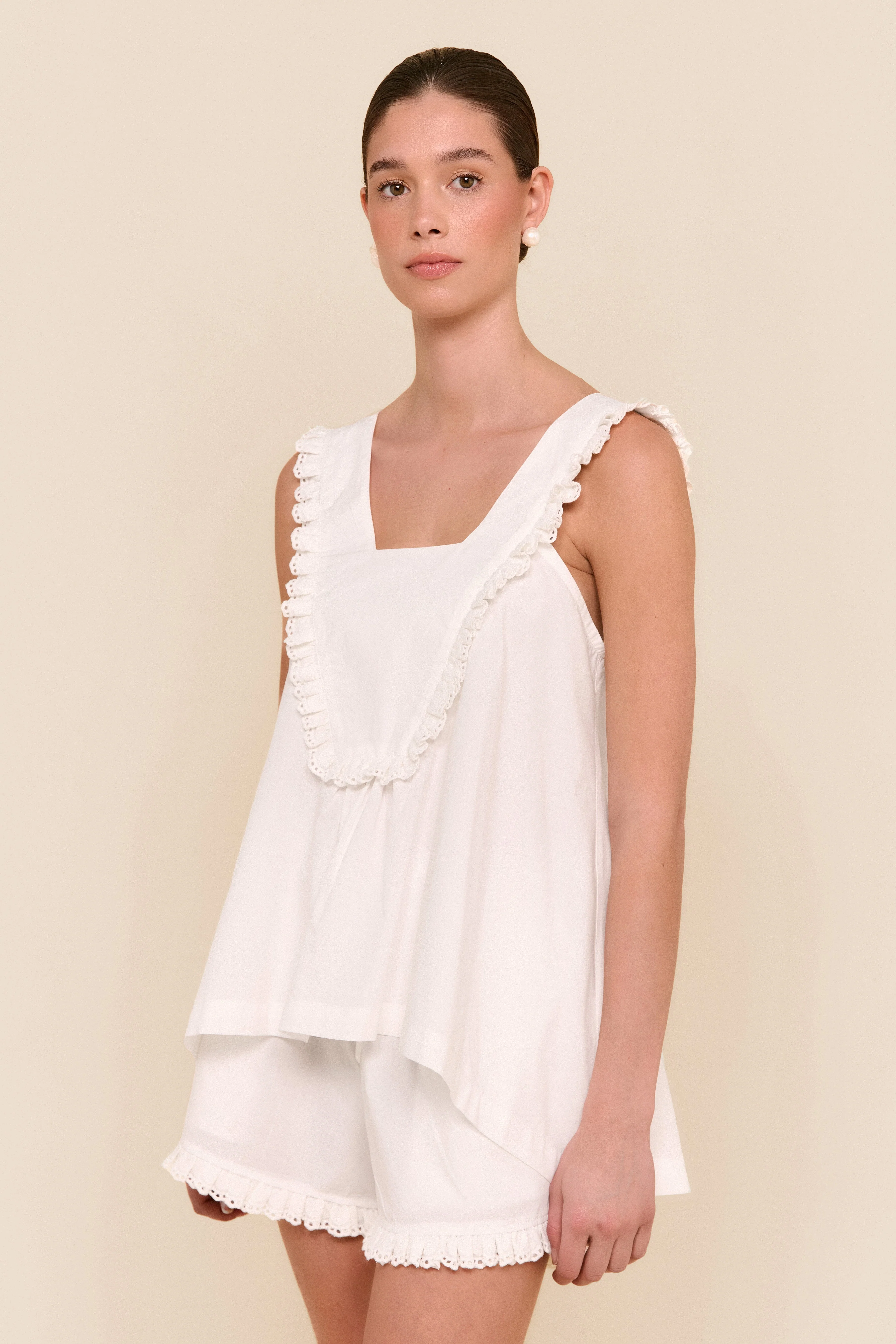 Elsie Sleep Set - Cotton Modal - Off White - Image 5