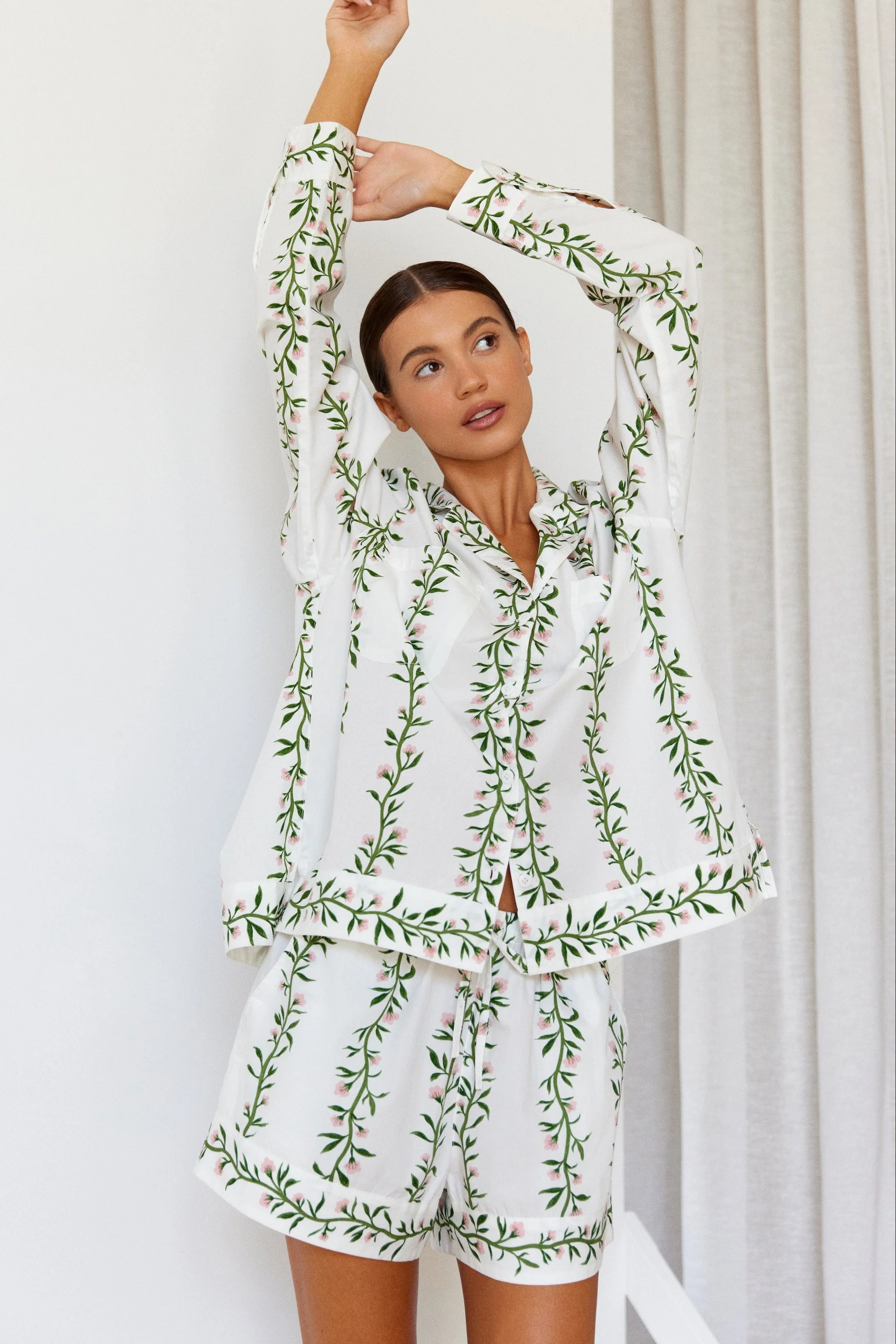 Emily Sleep Set - Long Sleeve - Vine Pink - Image 3