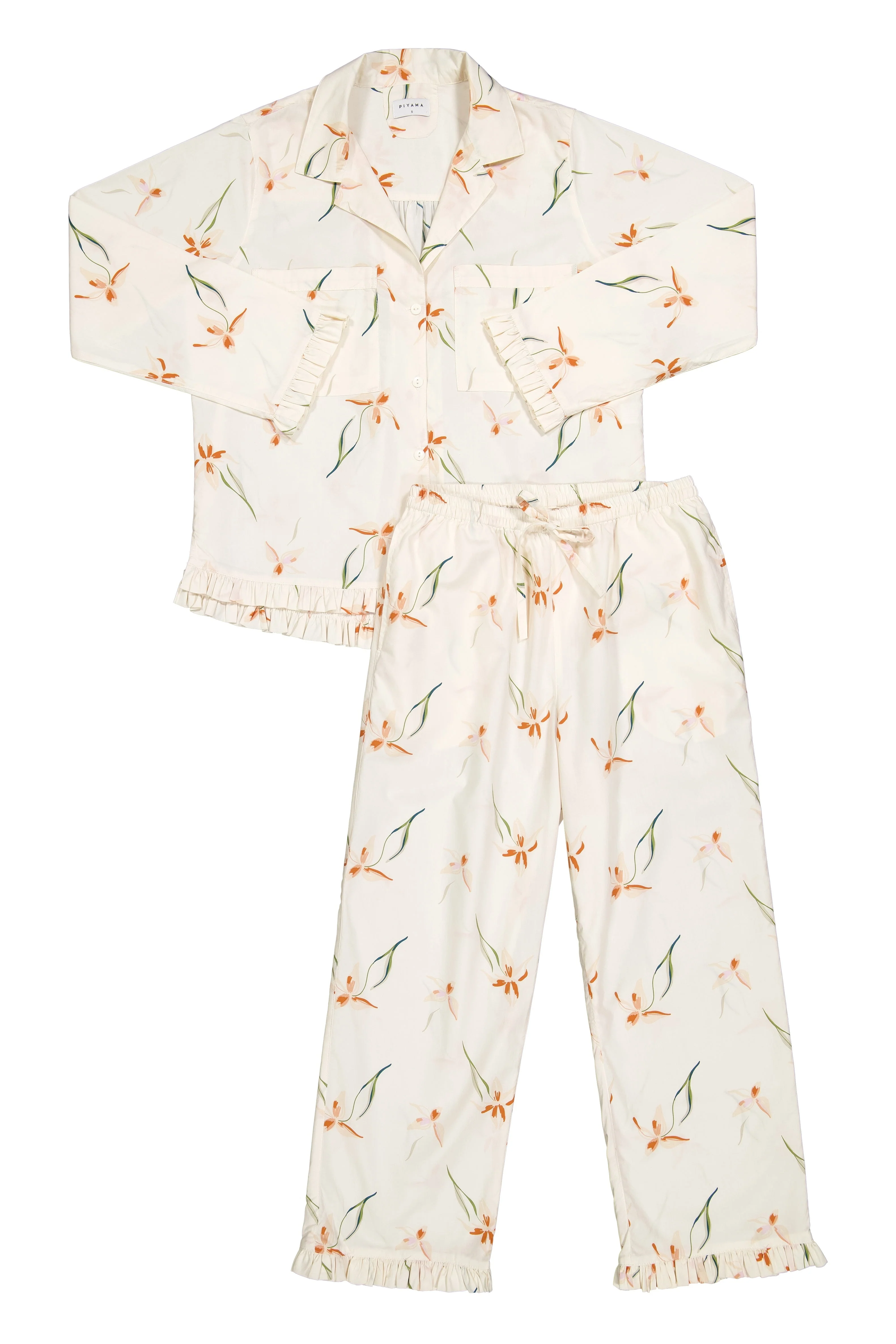 Felicity Frill Set - Long - Cotton Modal - Lily - Image 6