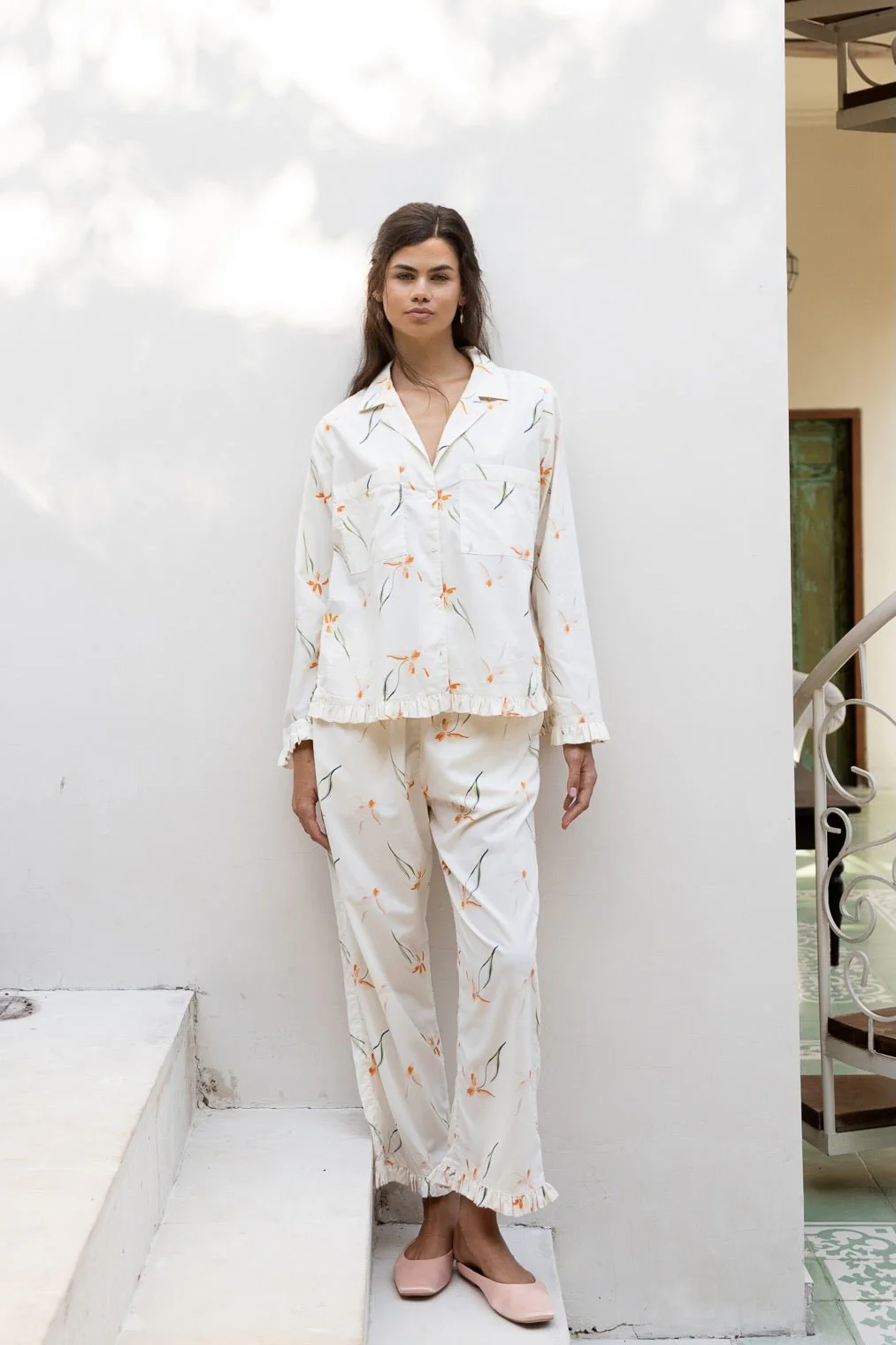 Felicity Frill Set - Long - Cotton Modal - Lily - Image 8