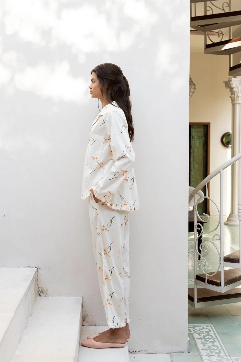 Felicity Frill Set - Long - Cotton Modal - Lily - Image 9