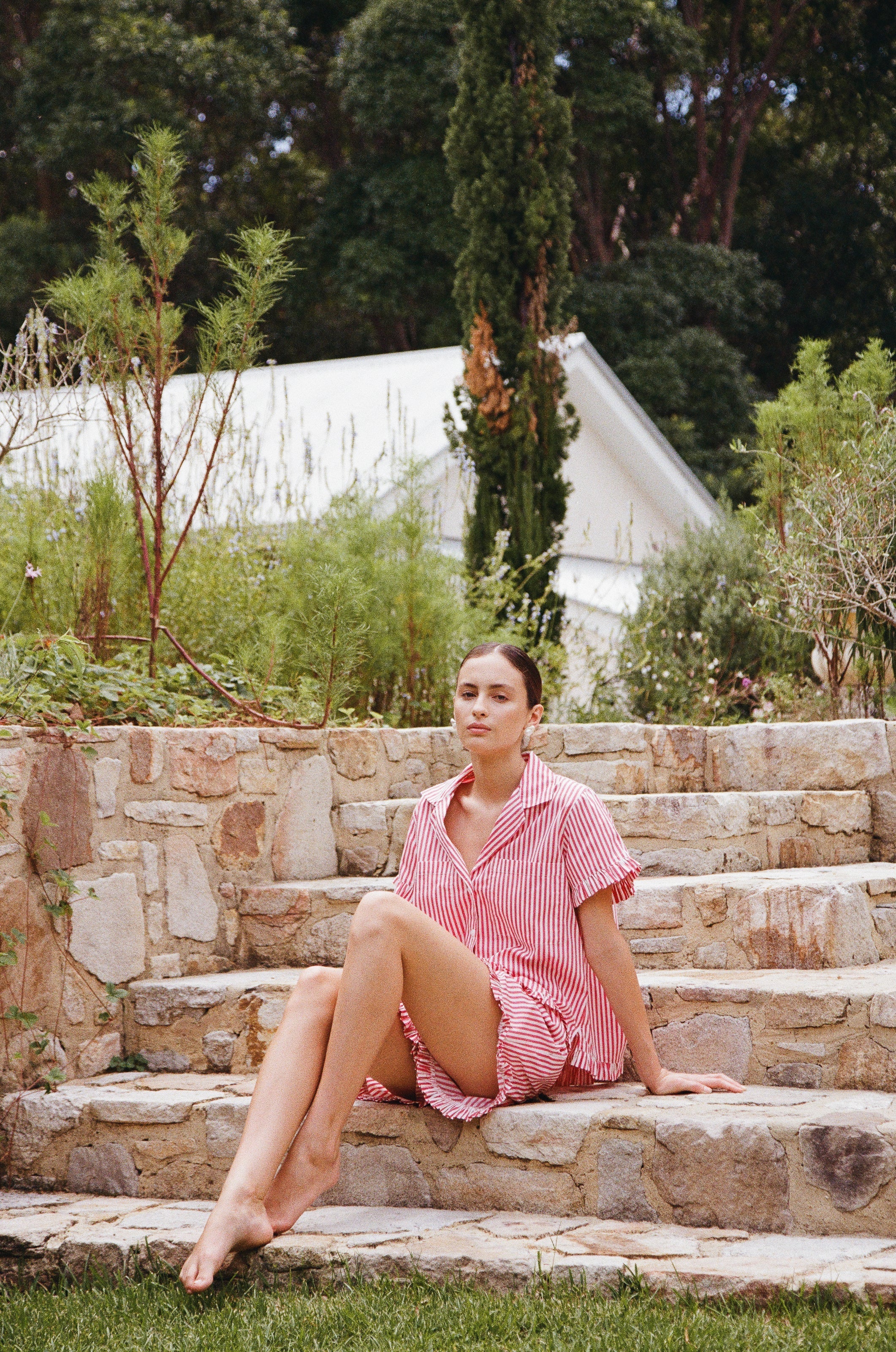 Felicity Frill Set - Pinstripe Cherry - Image 6