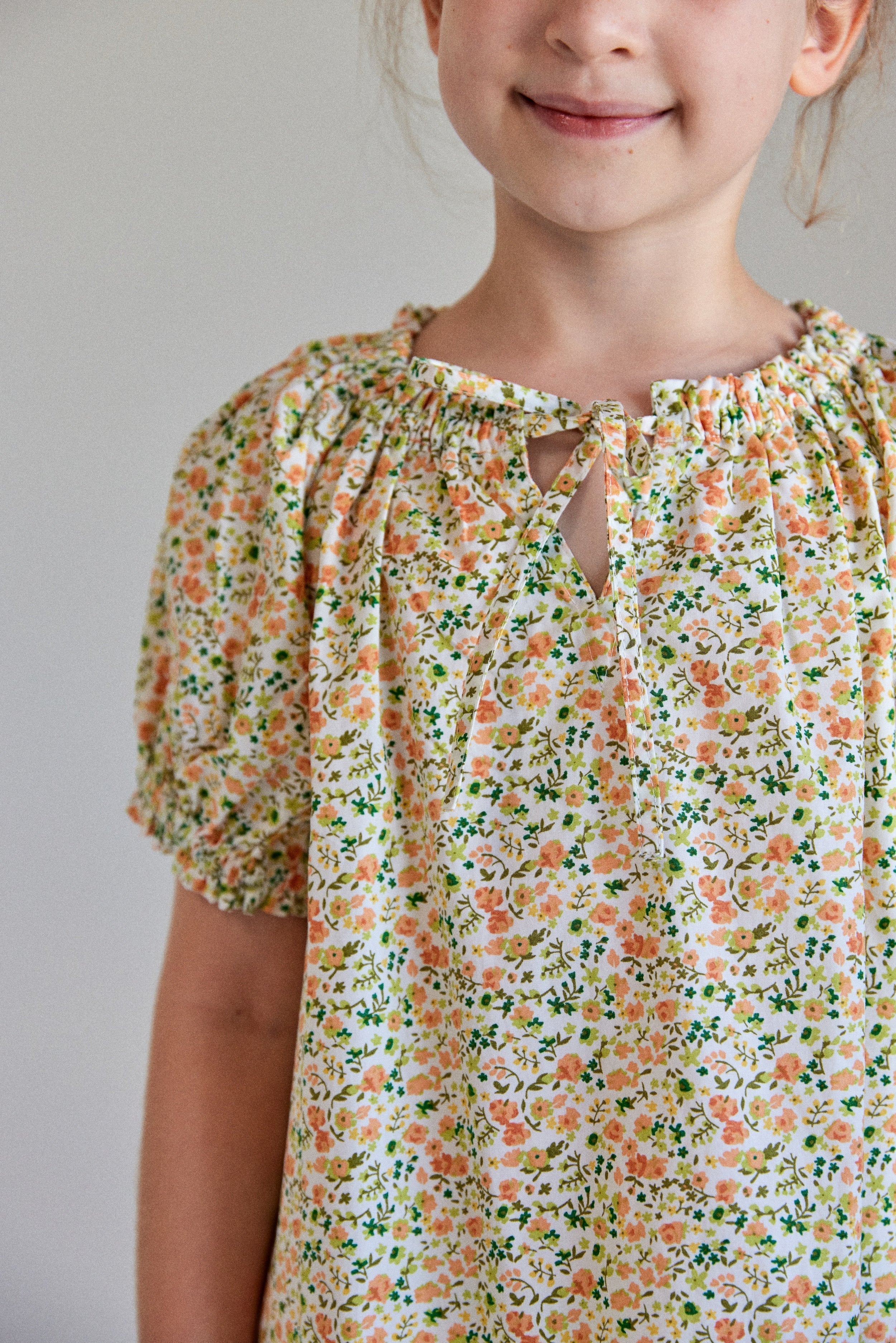 Girls Molly Lounge Dress - Floret Green - Image 5