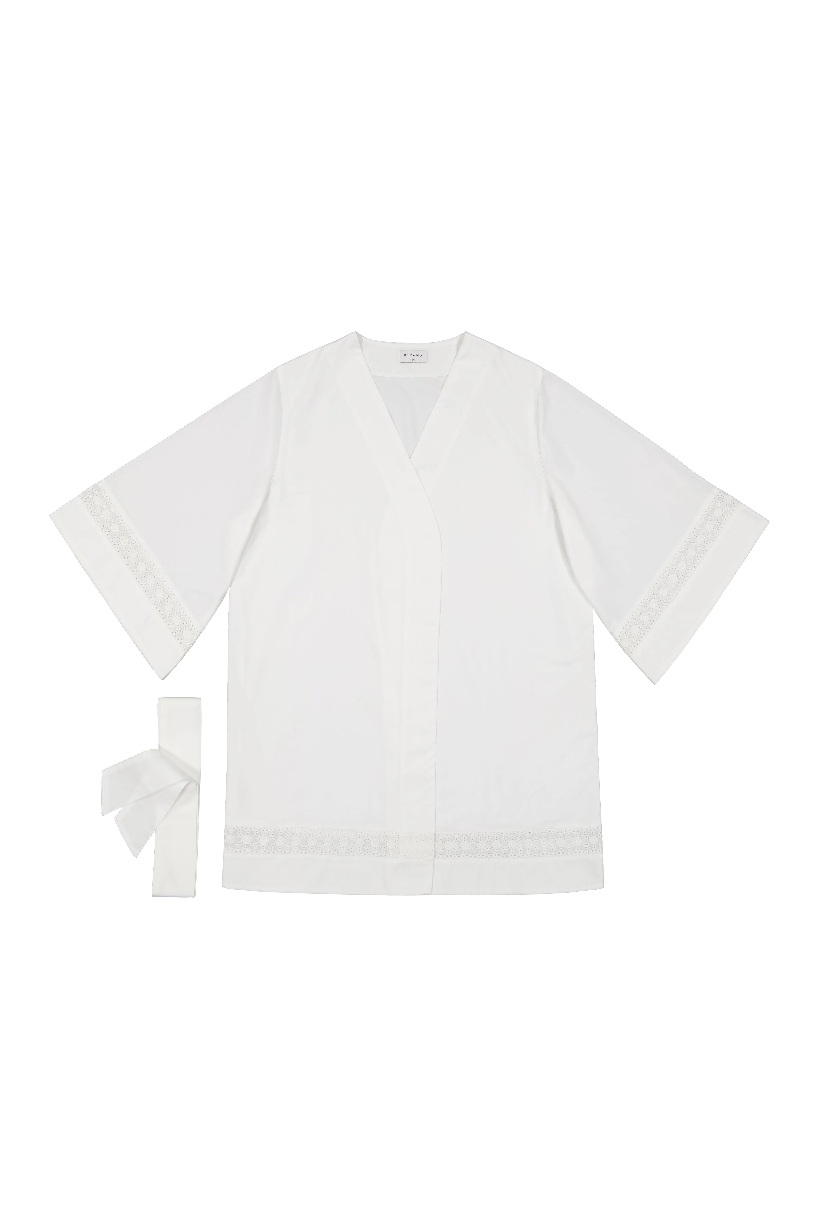 Giselle Bridal Robe - Cotton Modal Off White - Image 3