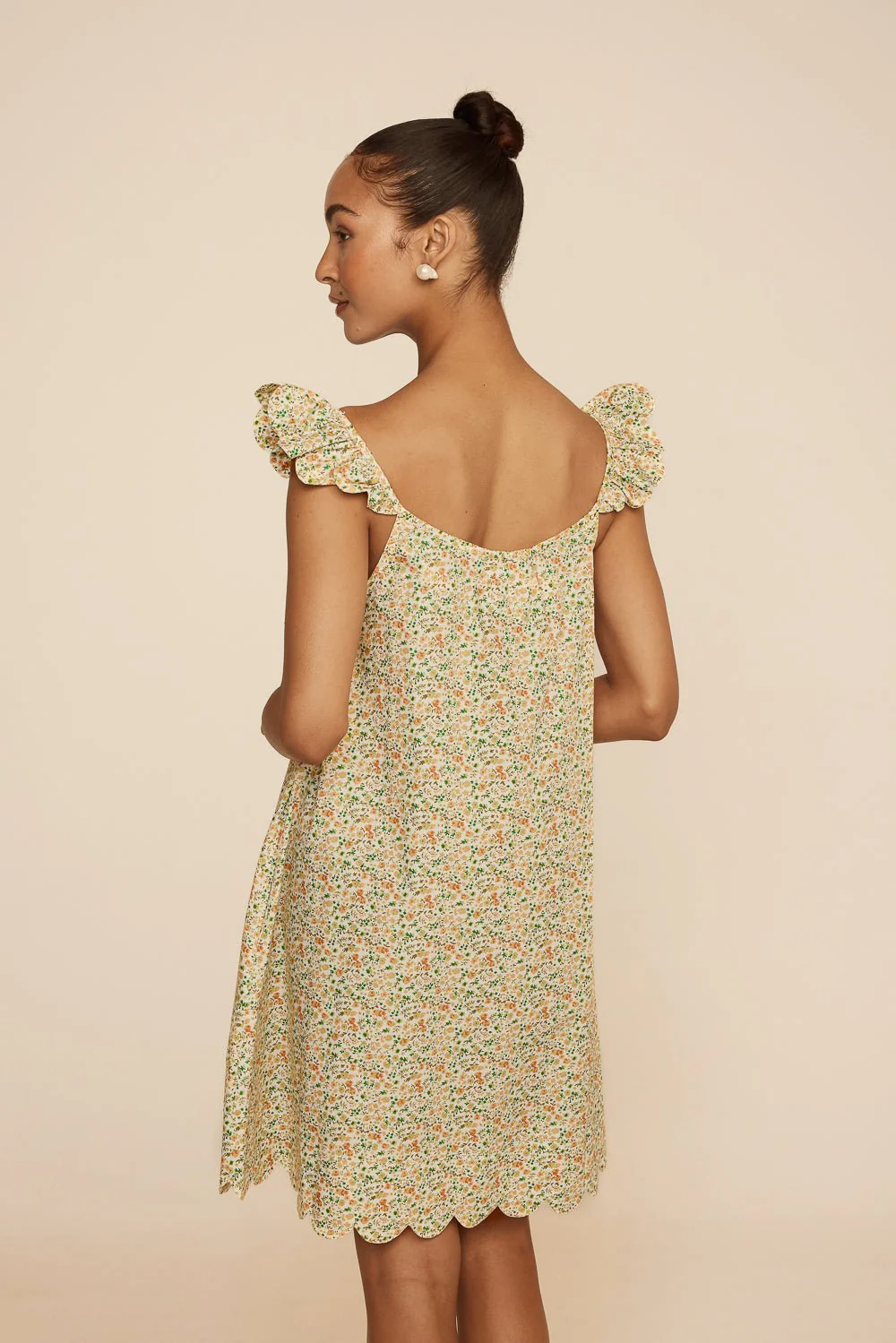 Indah Wing Nightie - Cotton - Floret Green - Image 8