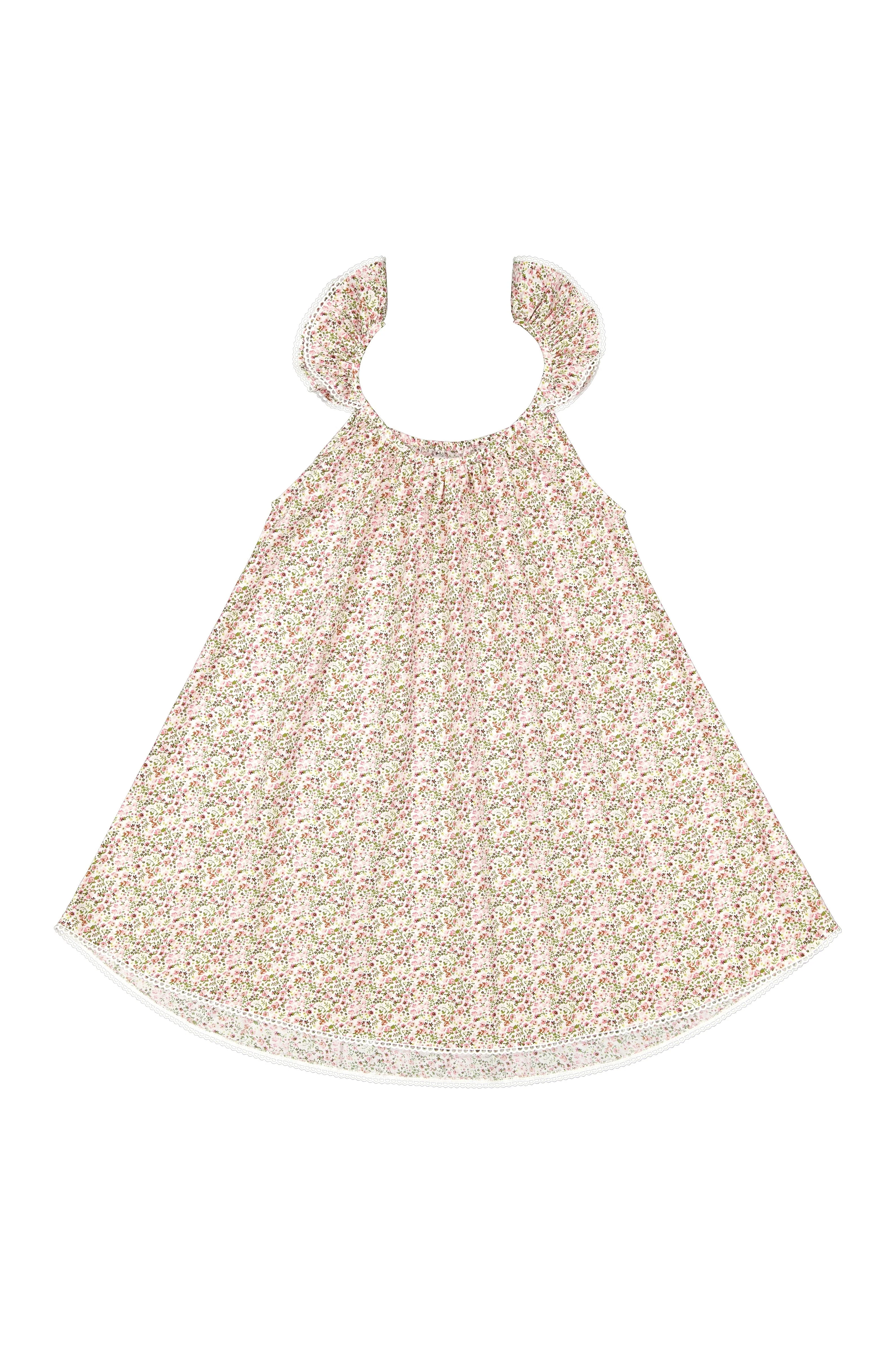 Indah Wing Nightie - Floret Pink + Trim - Image 3