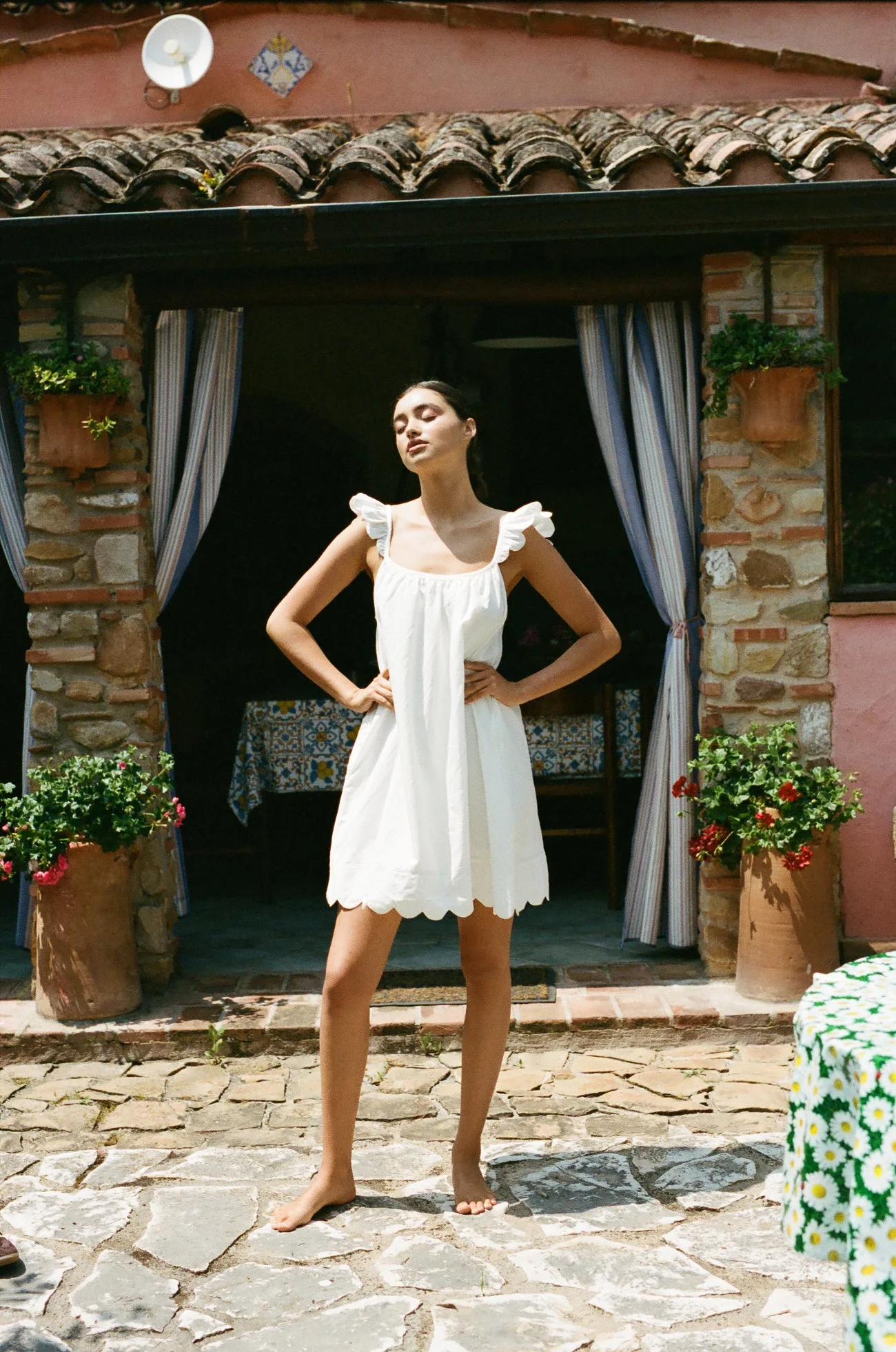 Indah Wing Nightie - Cotton Modal - Off White - Image 4