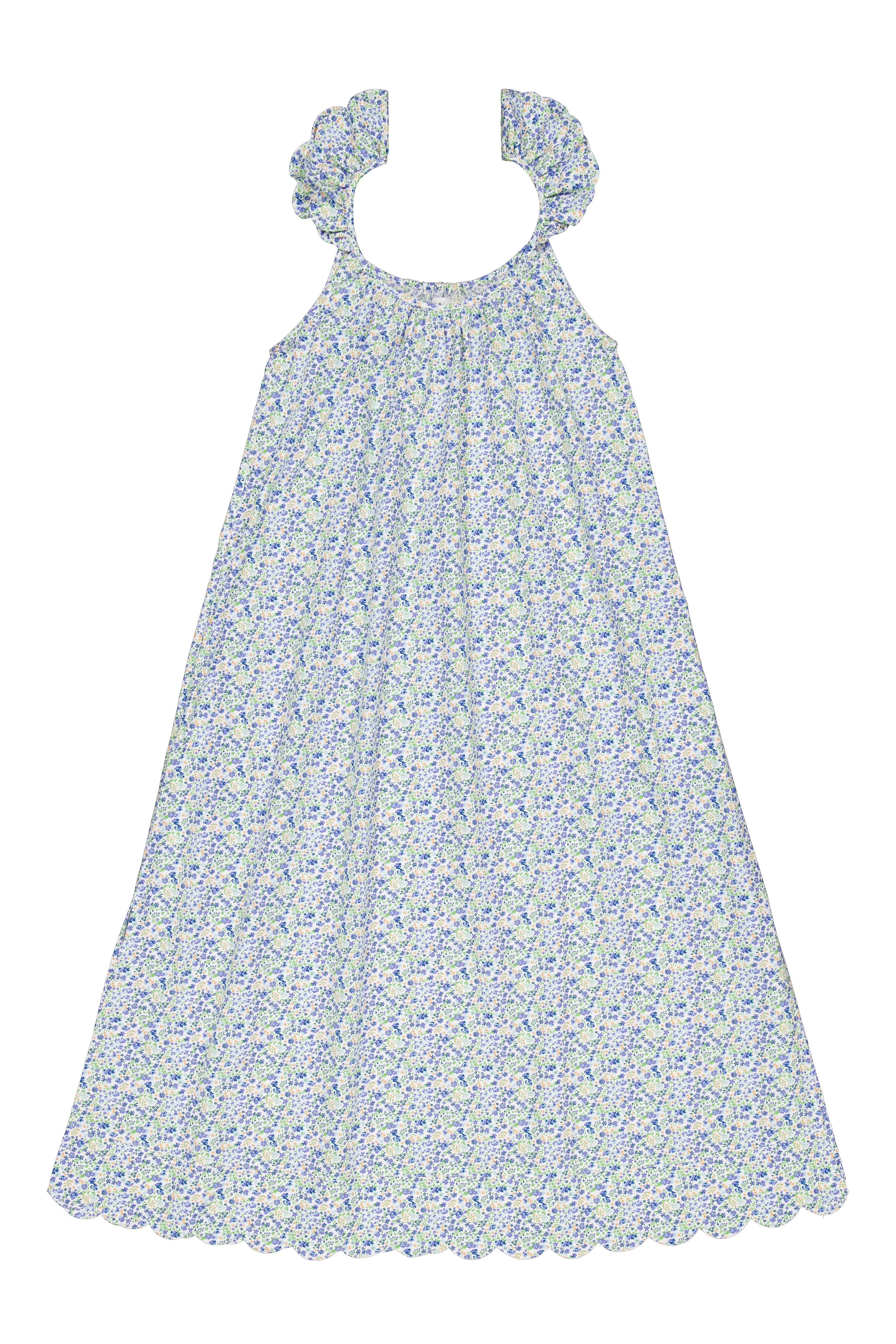 Indah Wing Nightie - Long - Floret Blue - Image 3
