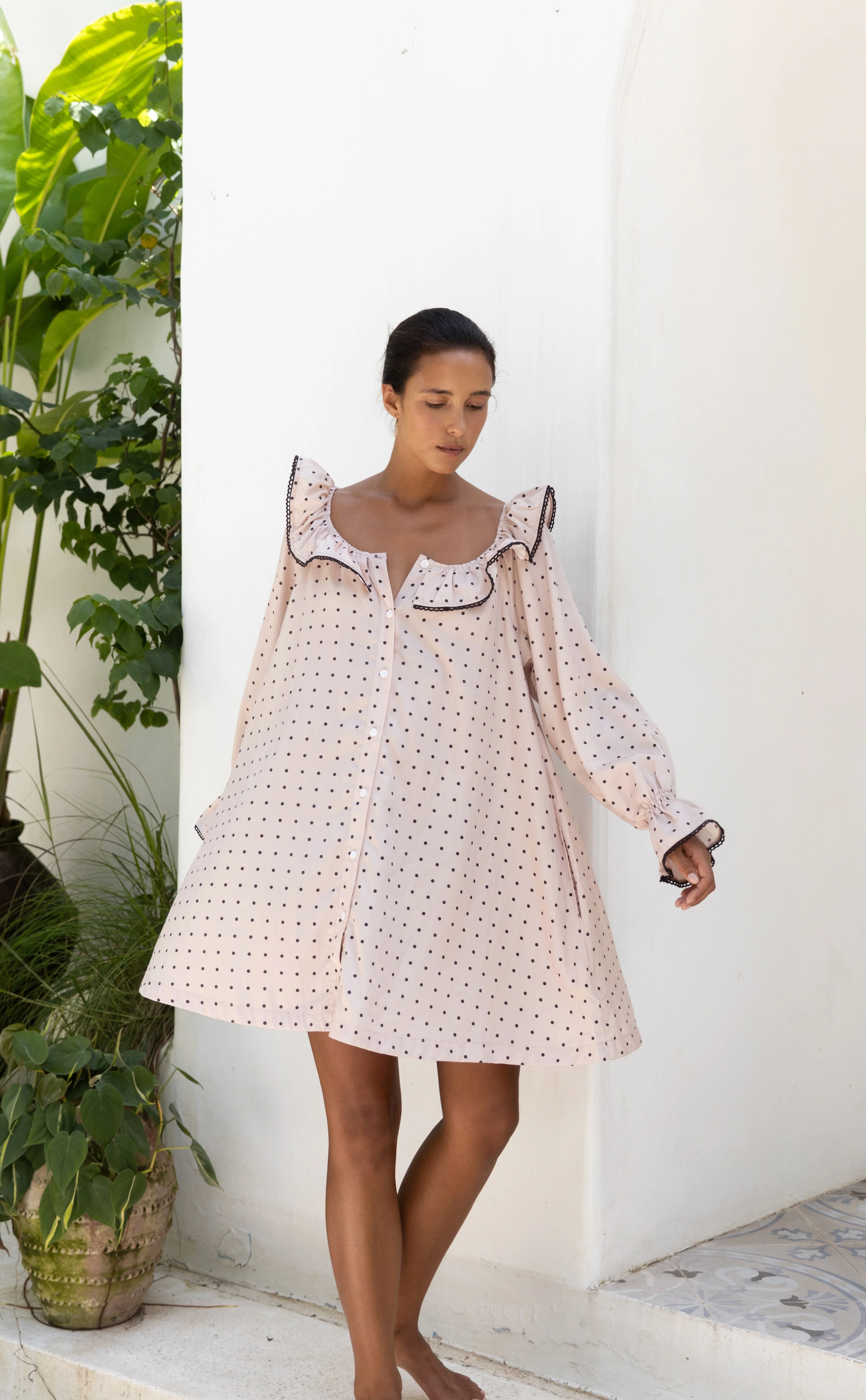 Jemima Nightie - TENCEL™ Lyocell - Dot - Image 7