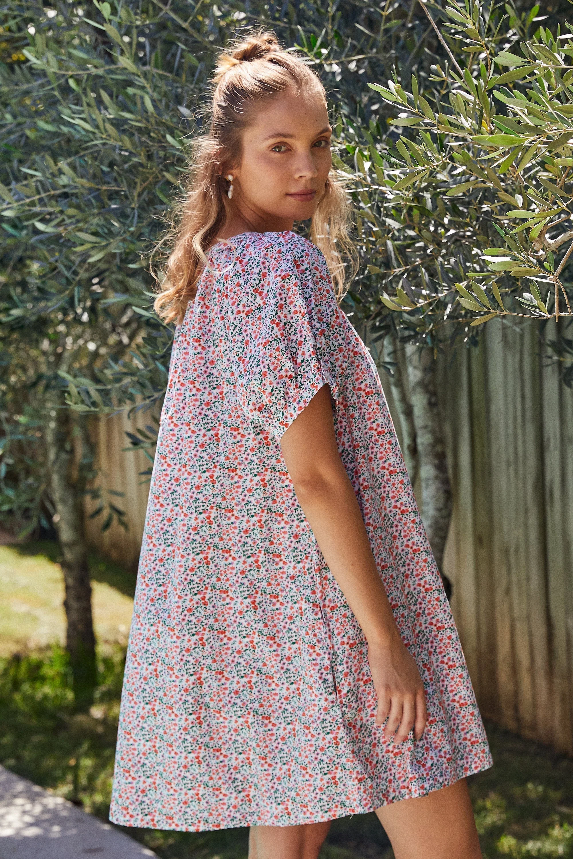 Libby Lounge Dress - Cotton - Floret - Image 6