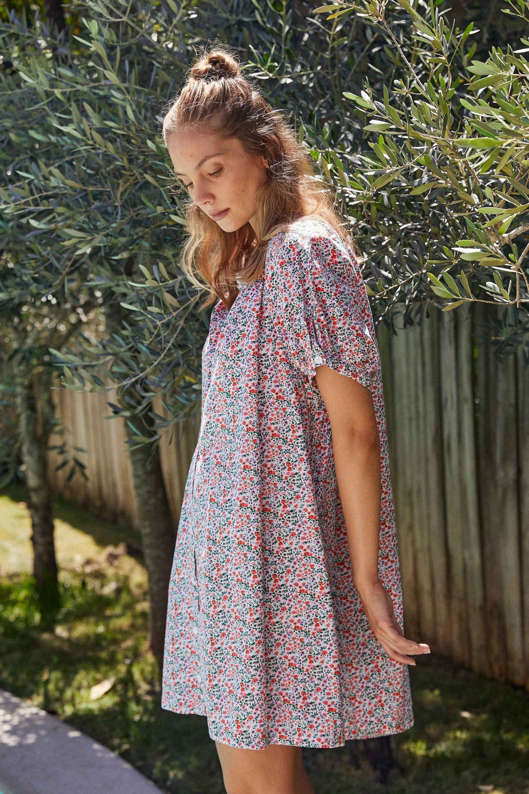 Libby Lounge Dress - Cotton - Floret - Image 8