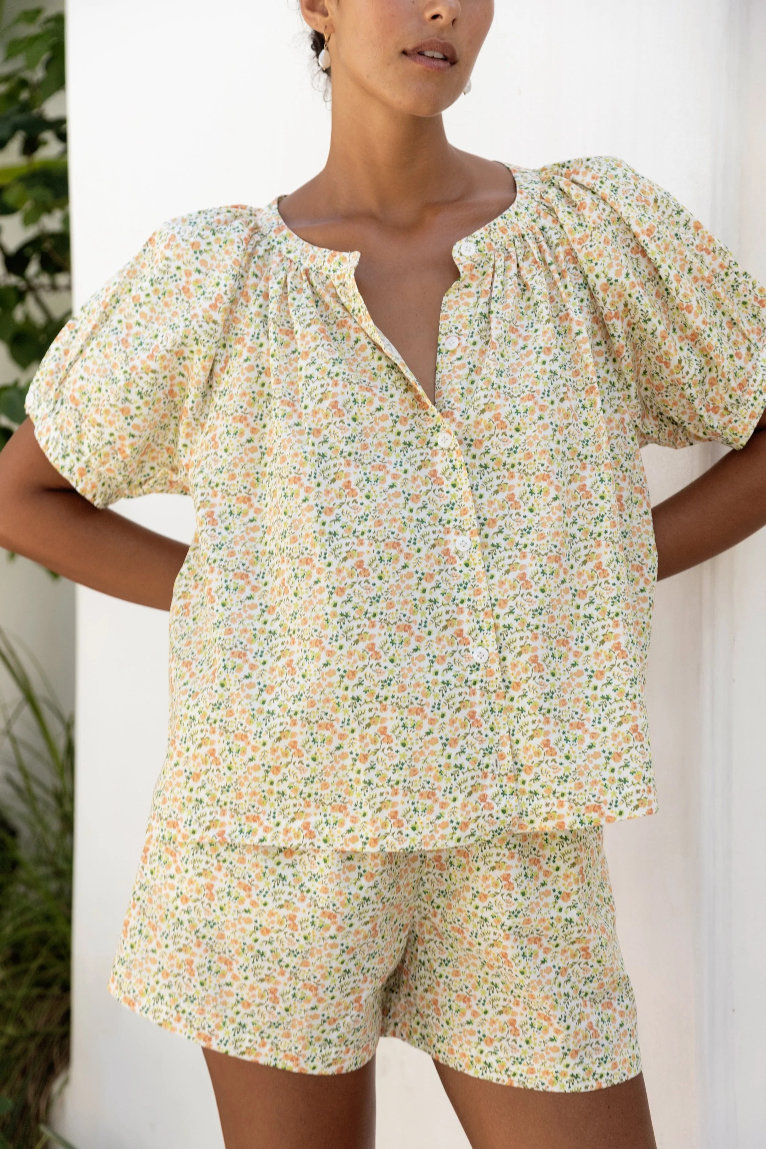 Libby Lounge Set - Cotton - Floret Green - Image 2