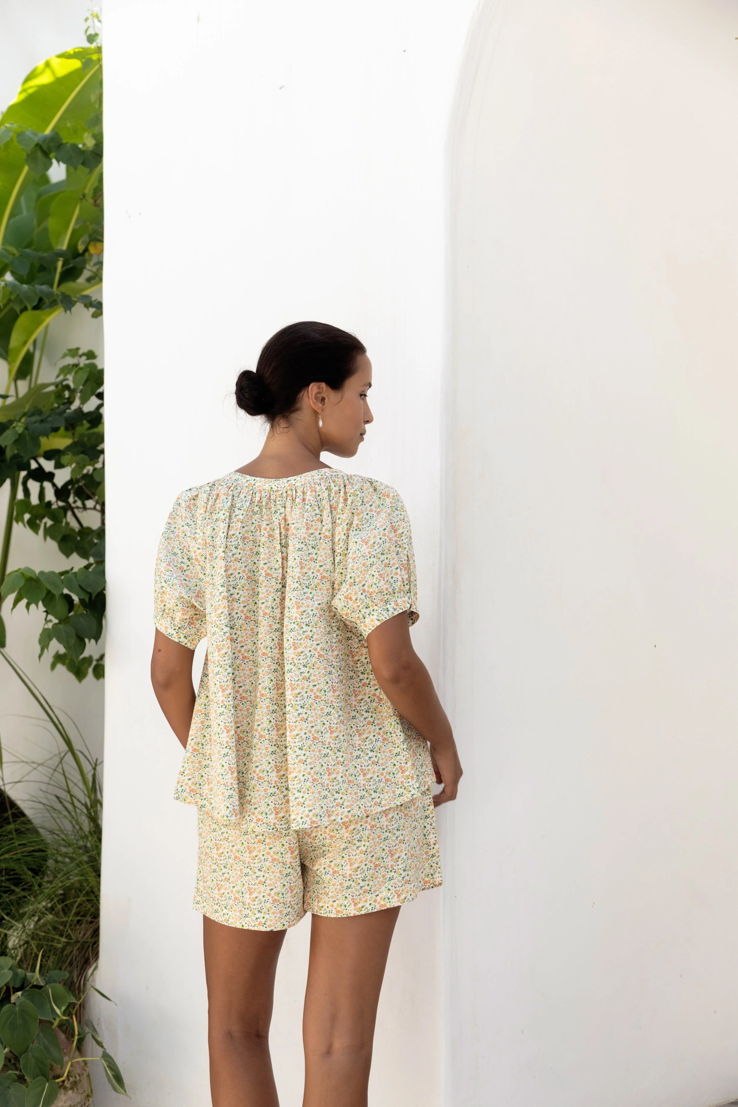 Libby Lounge Set - Cotton - Floret Green - Image 4