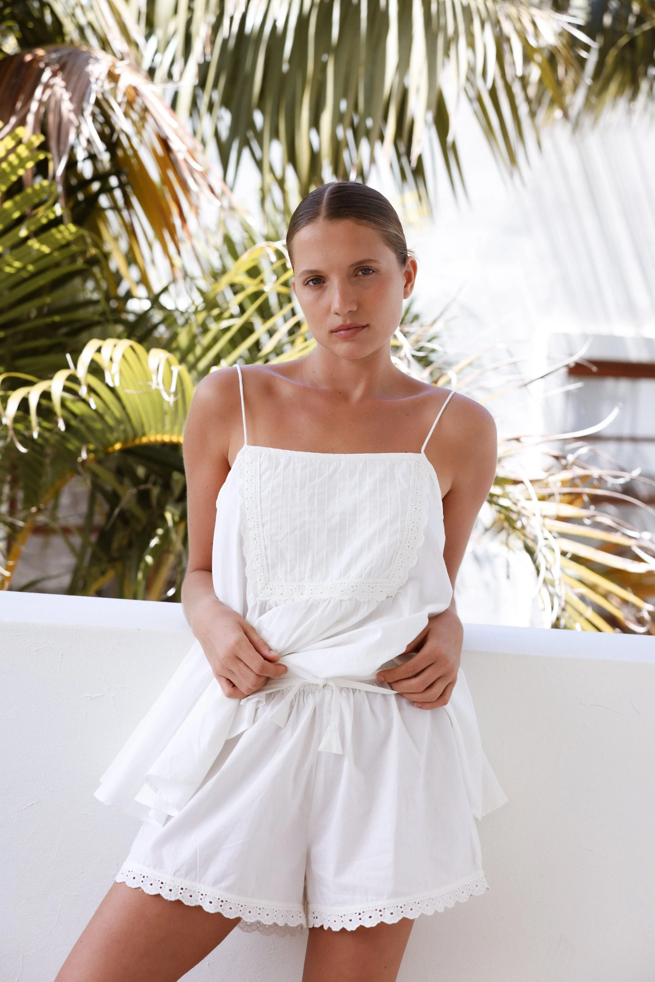 Lydia Sleep Set - Cotton Modal - Off White - Image 4