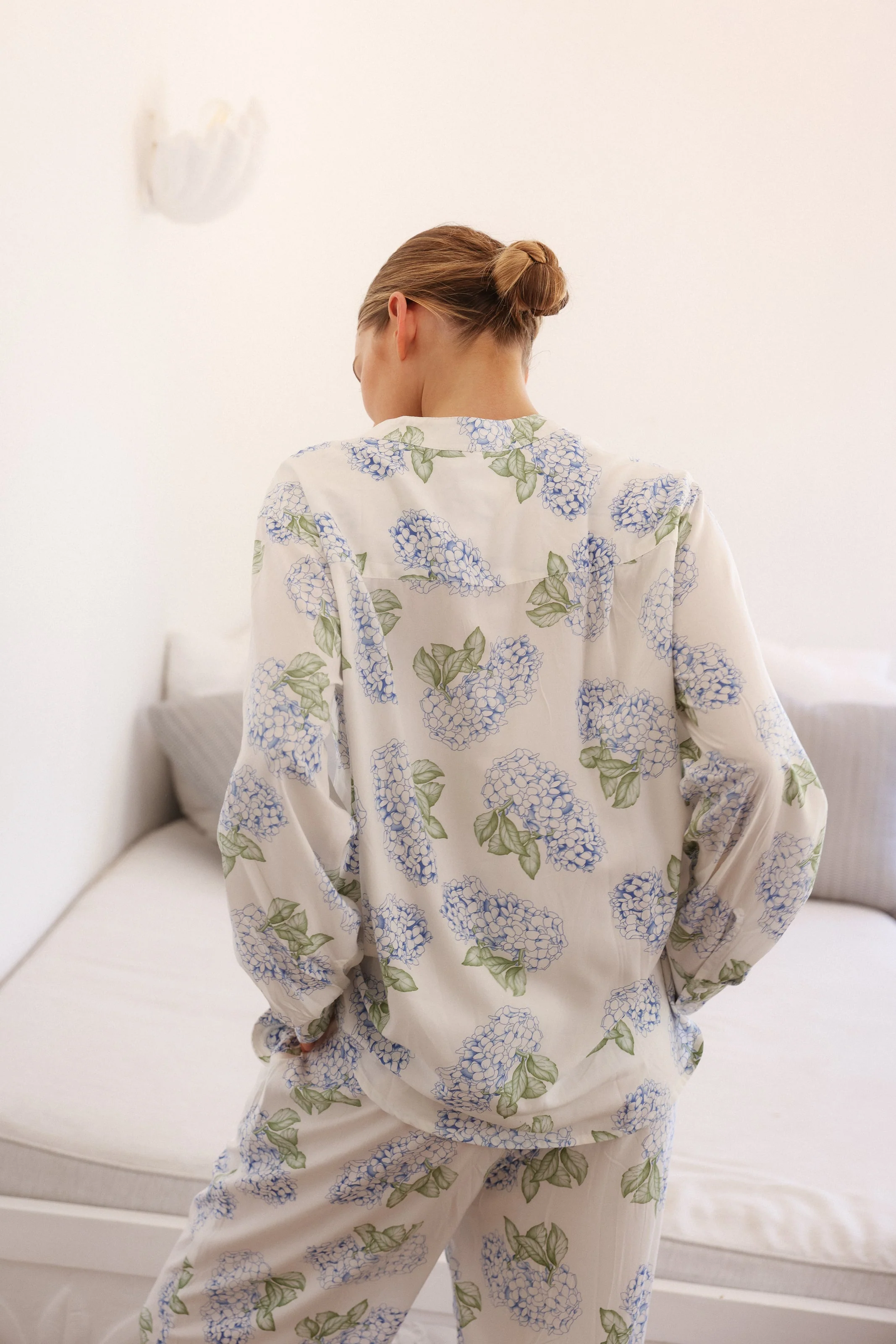 Maggie Pajama Set - Long - Hydrangea Blue - Image 6