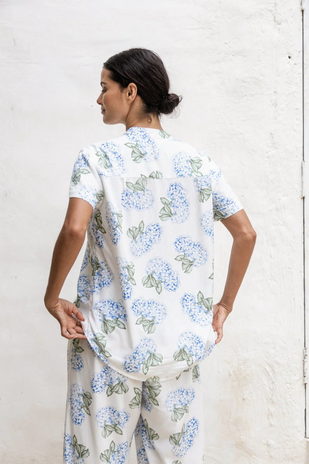 Maggie Pajama Set - Long Pants - Hydrangea Blue - Image 5