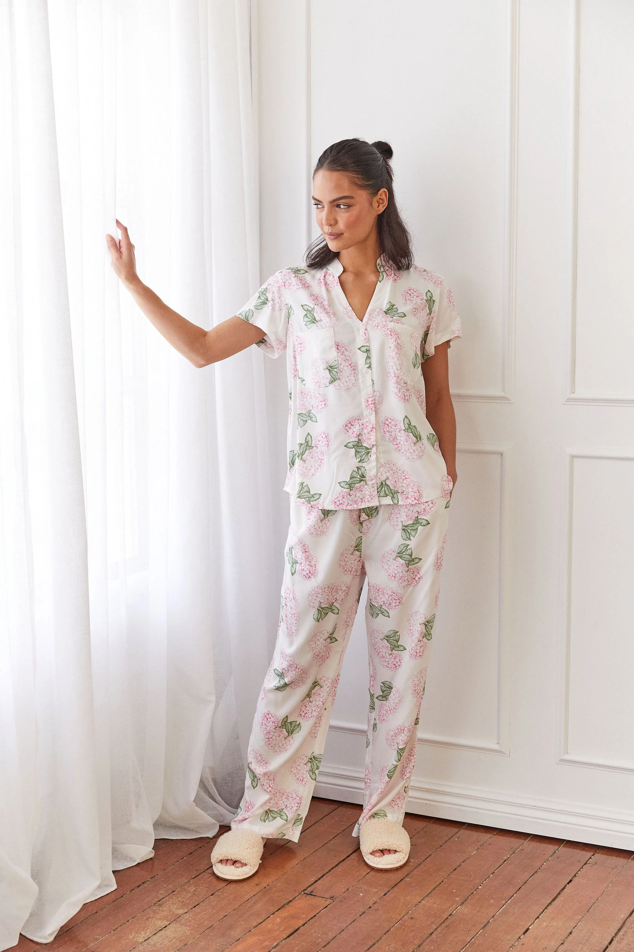 Maggie Pajama Set - Long Pants - Hydrangea Pink - Image 7