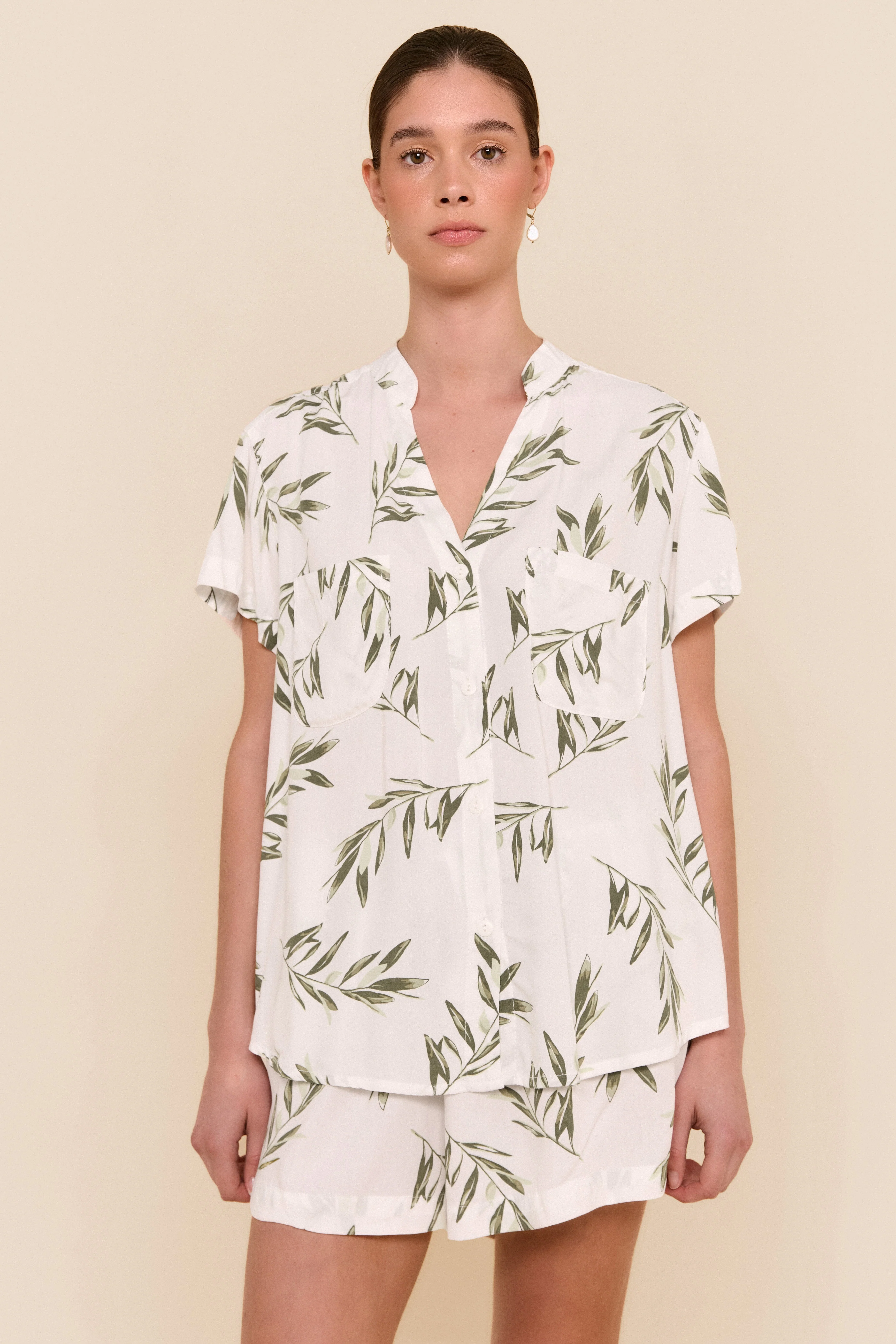 Maggie Pajama Set - Olive Leaf - Image 3