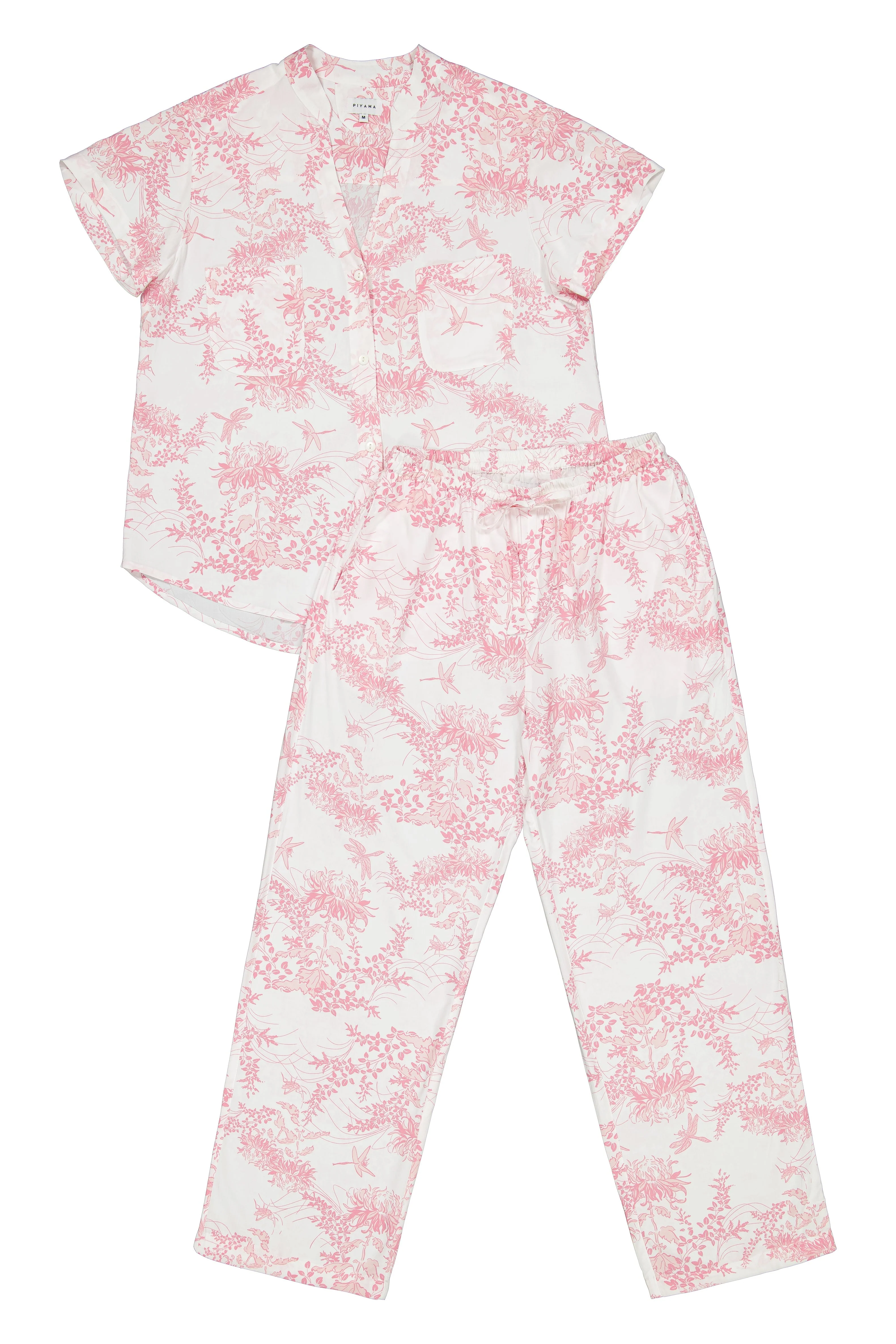 Maggie Pyjama Set - Long Pants - Summer Toile - Pink - Image 5