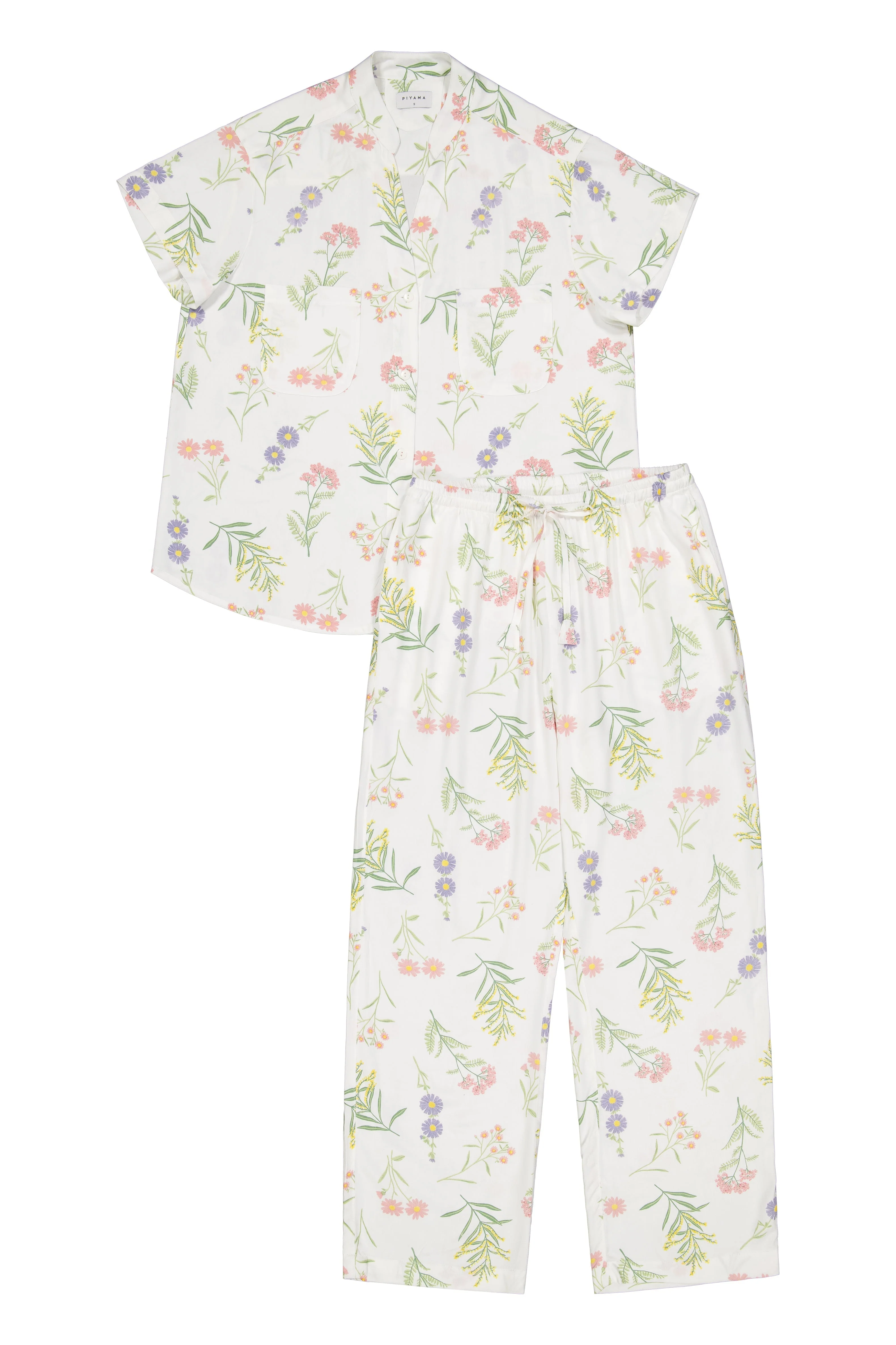 Maggie Pyjama Set - Long Pants - Wild Flower - Image 4