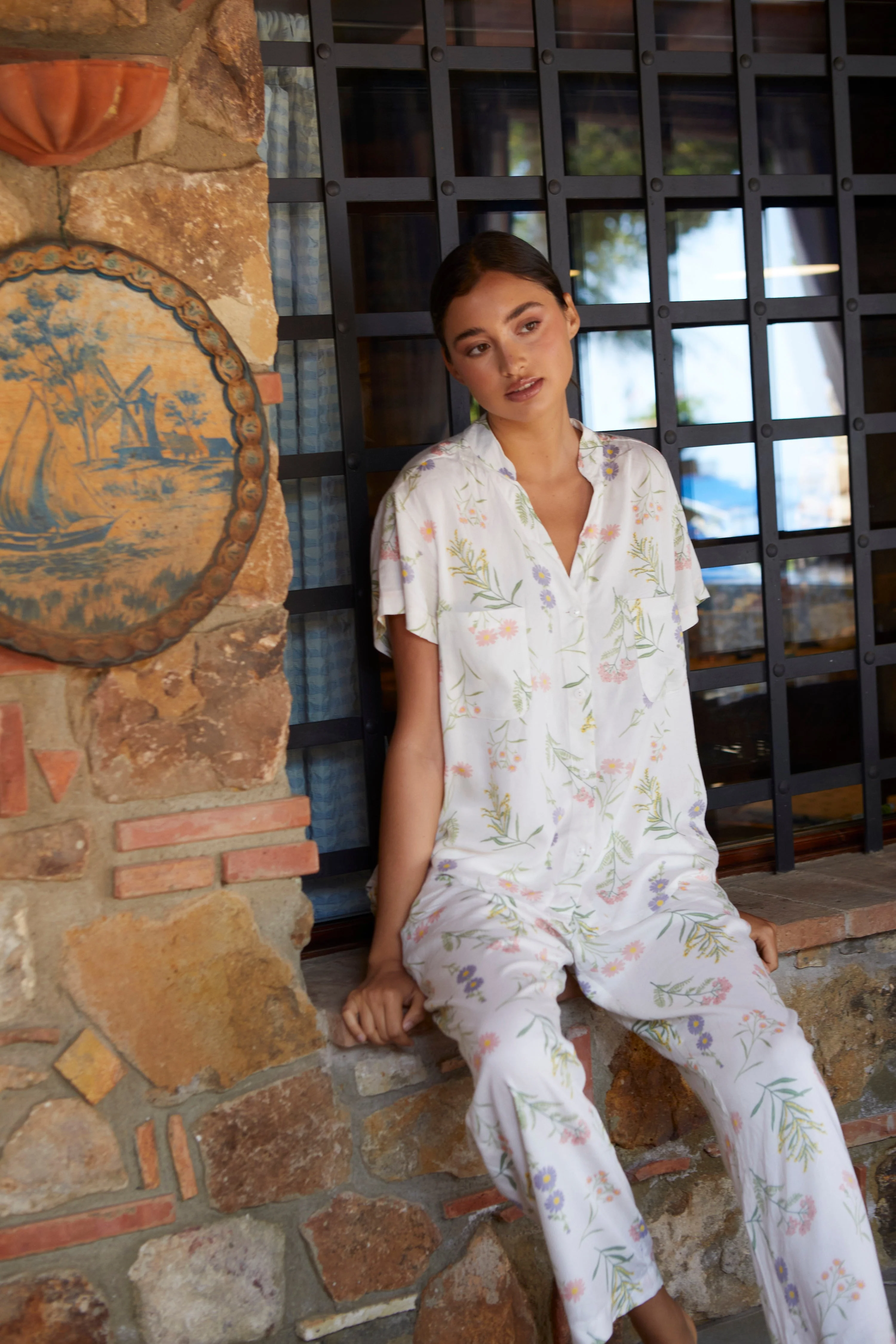 Maggie Pyjama Set - Long Pants - Wild Flower - Image 6