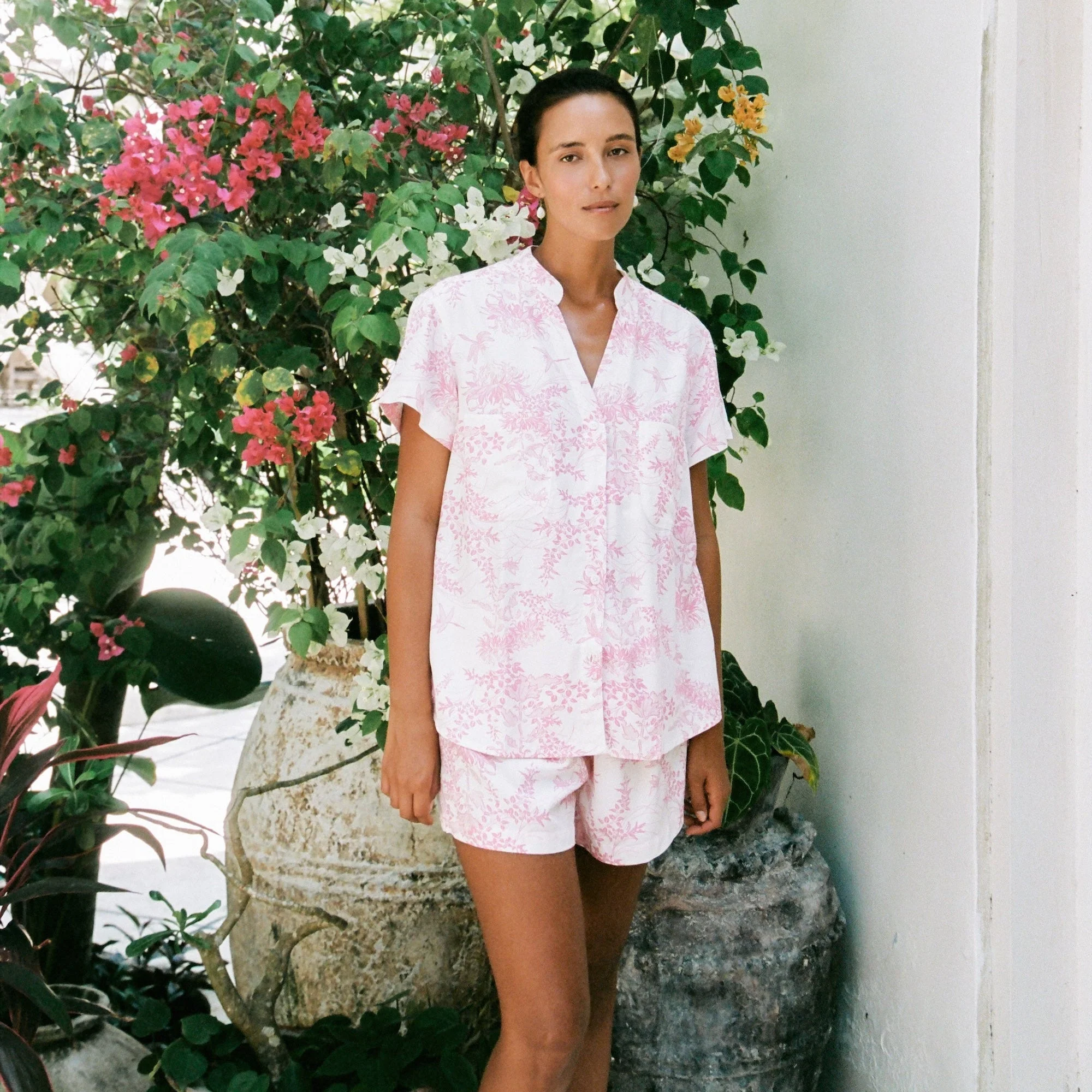 Maggie Pyjama Set - Summer Toile - Pink - Image 10