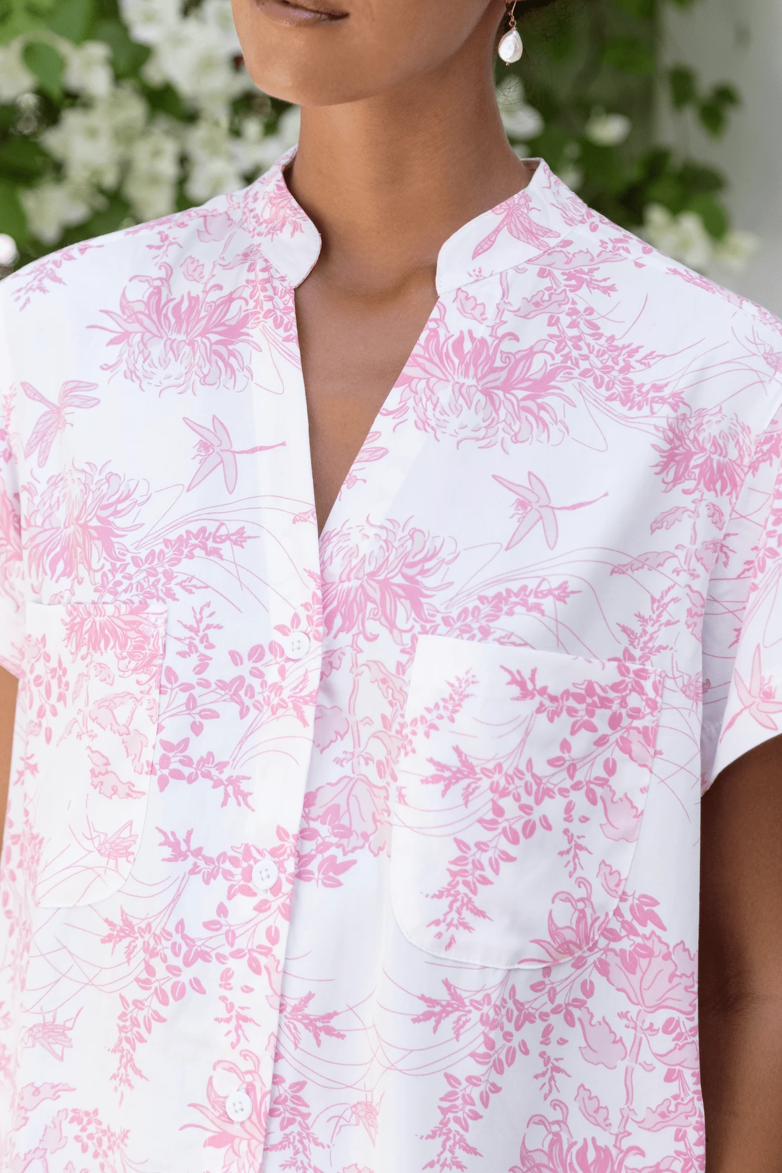 Maggie Pyjama Set - Summer Toile - Pink - Image 9