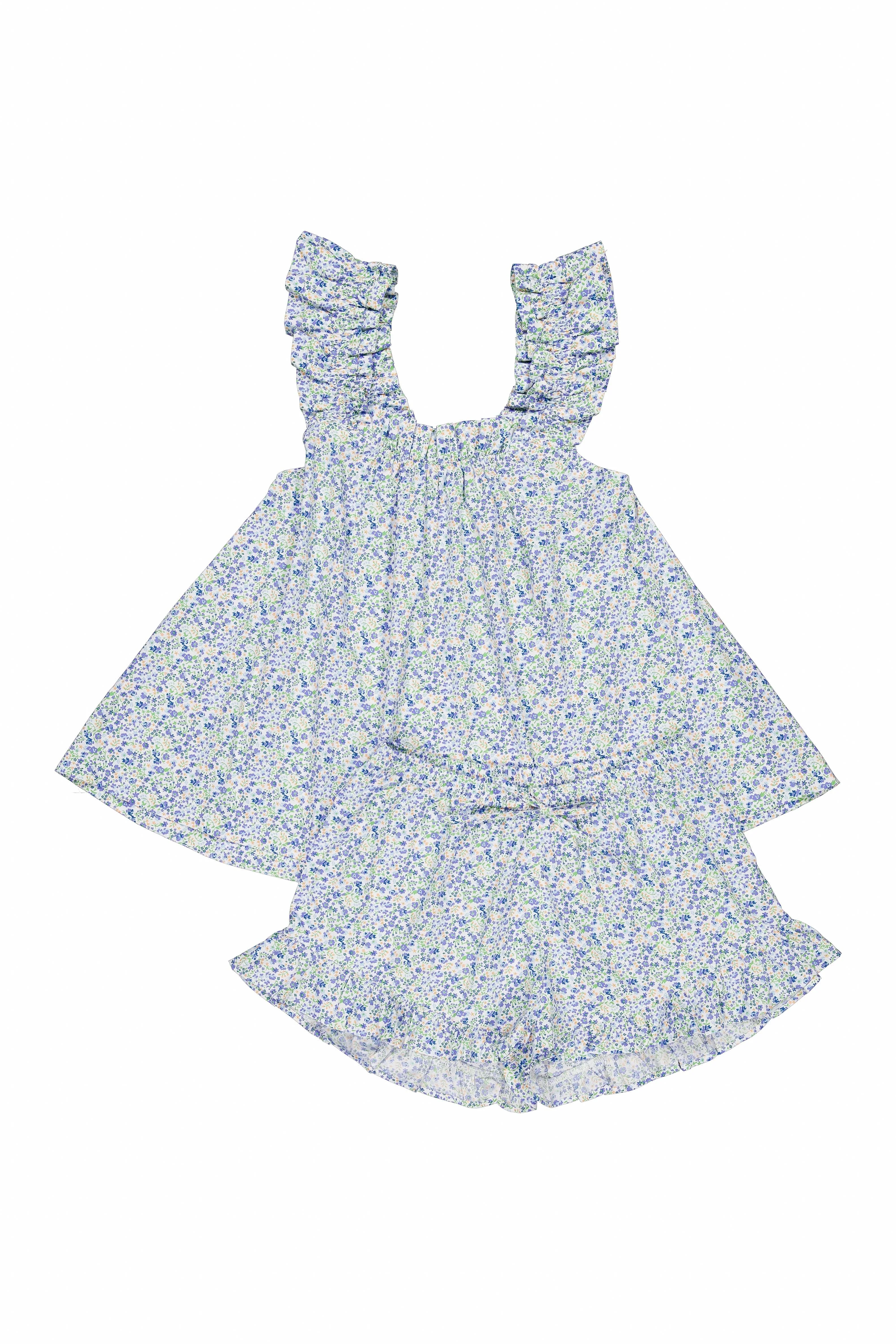 Nicolette Sleep Set - Cotton - Floret Blue - Image 7