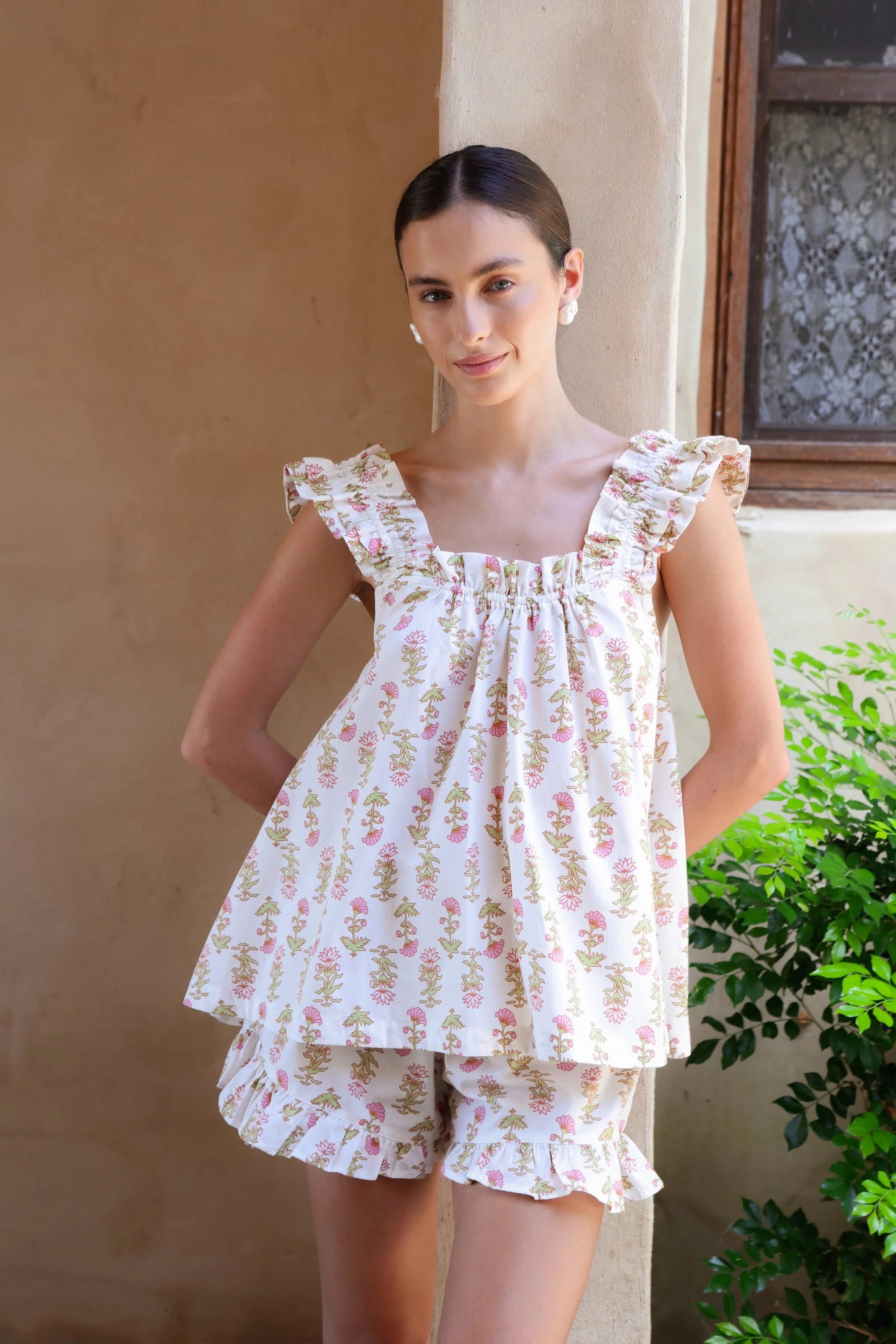 Nicolette Sleep Set - Cotton - Lotus Flower - Image 14