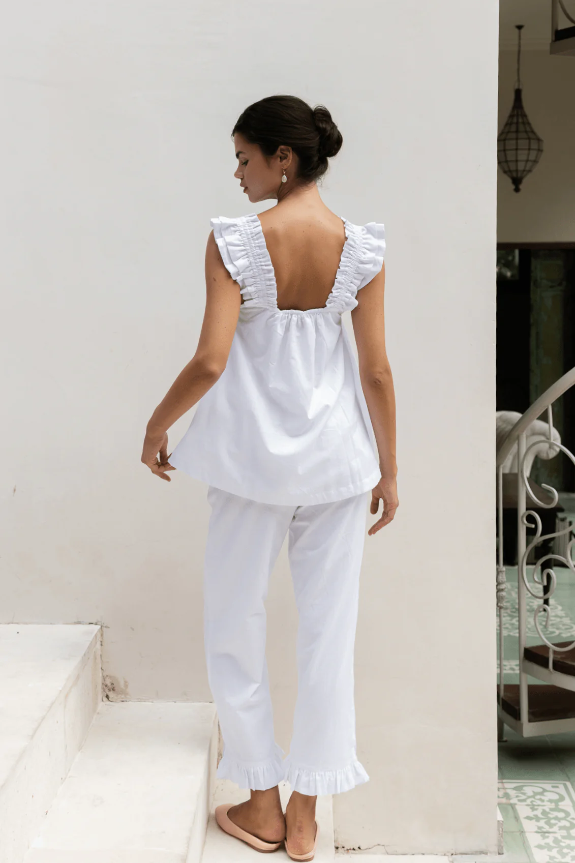 Nicolette Sleep Set - Pants - White Cotton Grass - Image 9