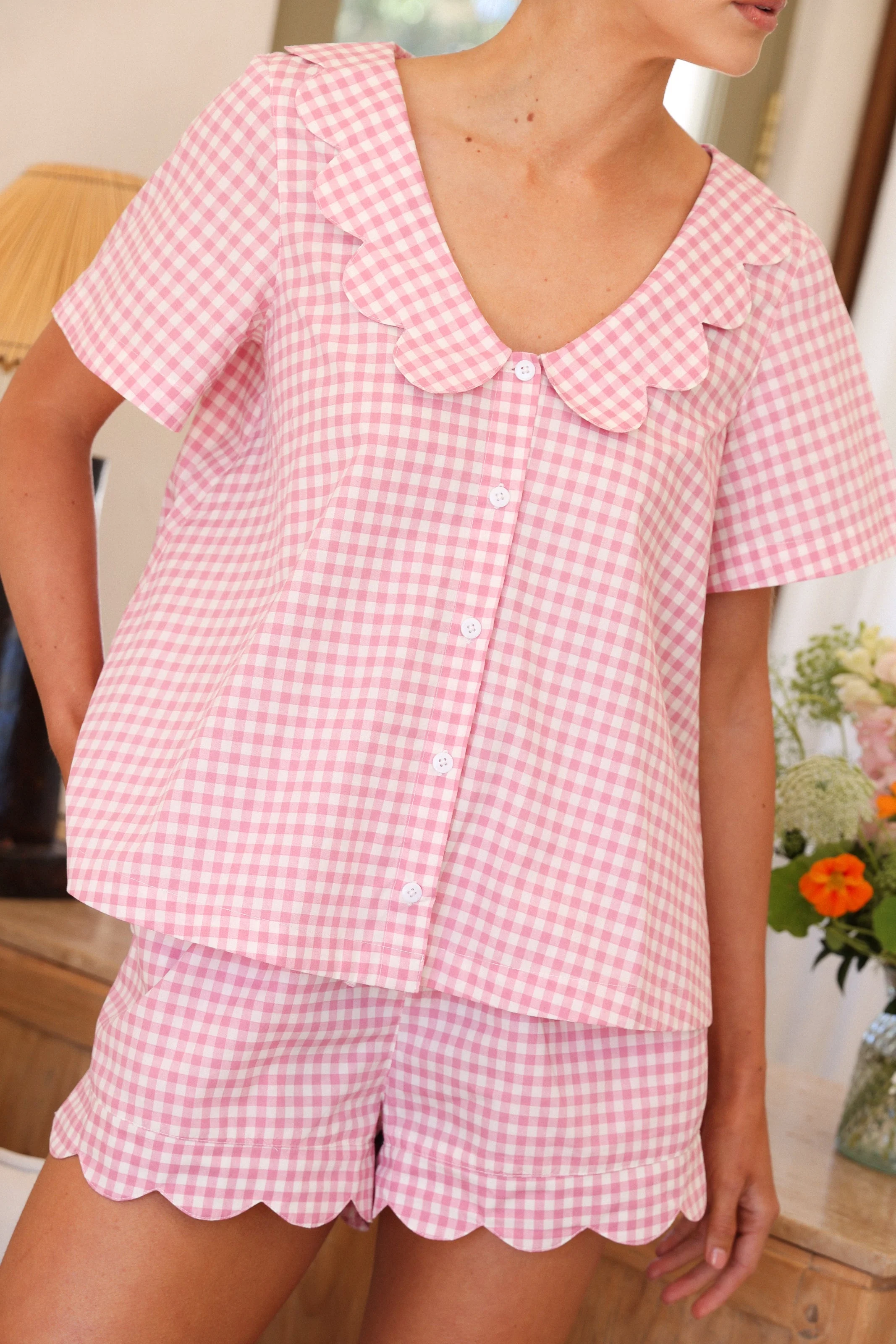 Penelope Sleep Set - Gingham Berry - Image 6