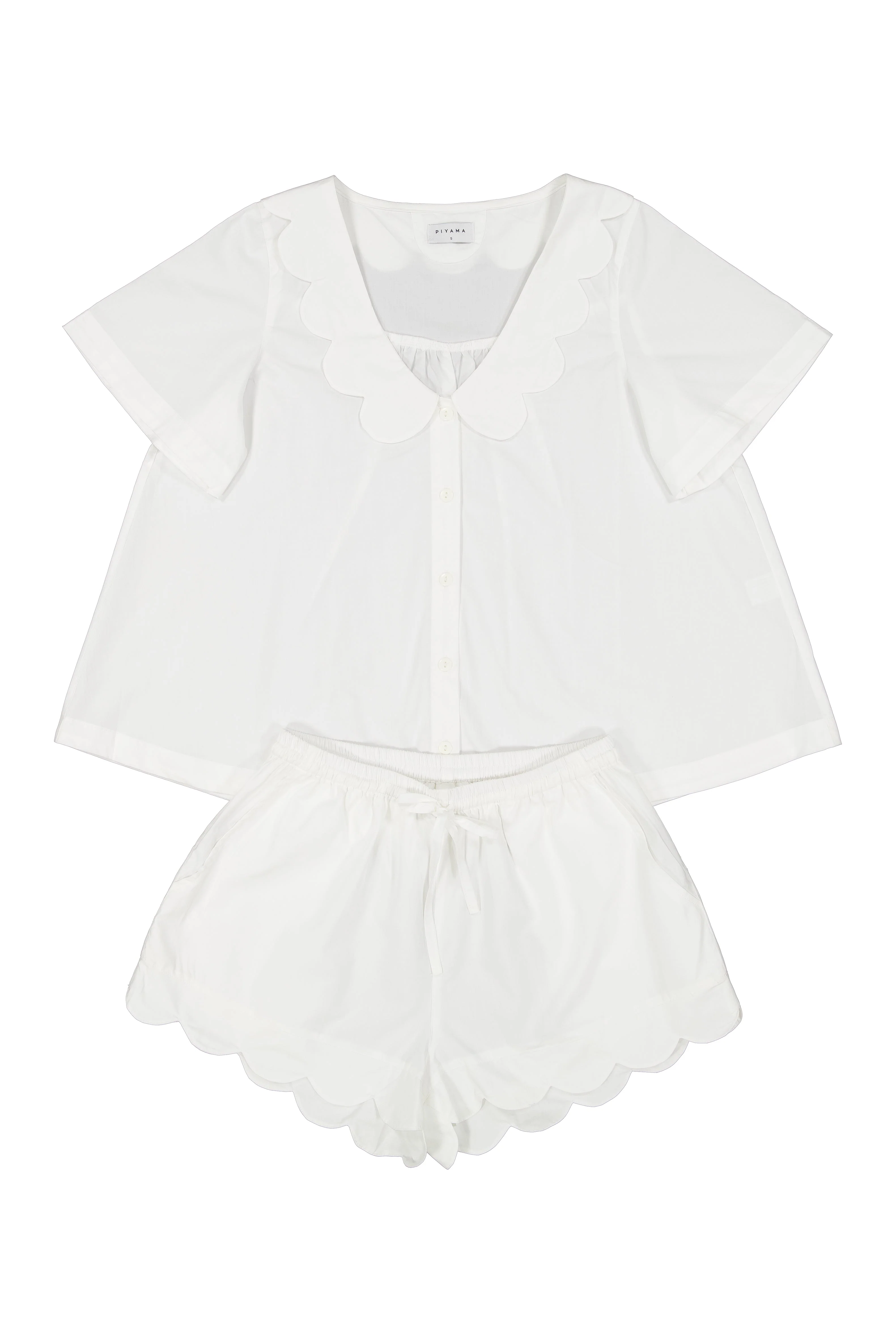 Penelope Sleep Set - Cotton Modal - Off White - Image 4