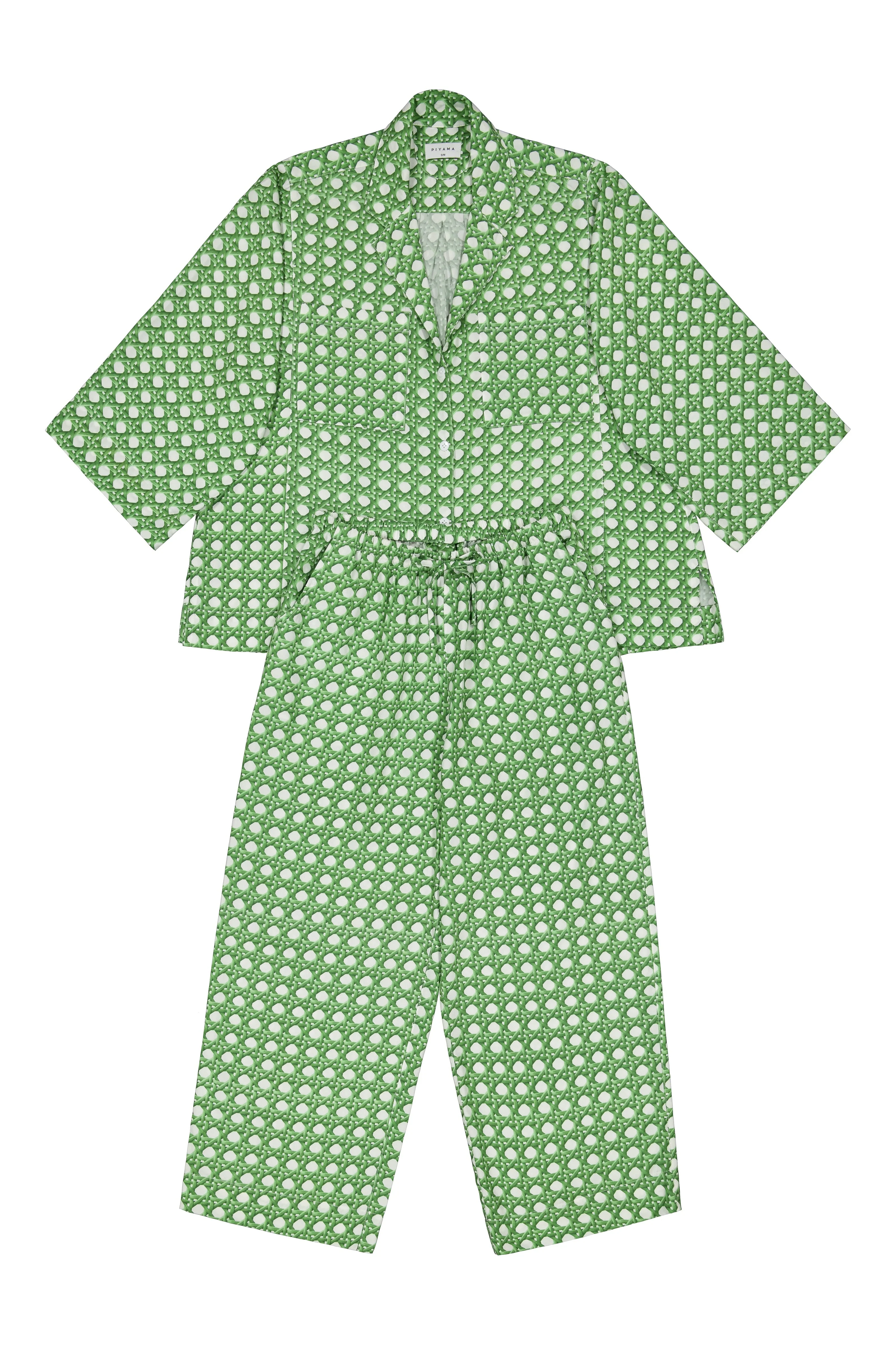 Peta Sleep Set - Long - ECOVERO™ - Rattan Green - Image 5