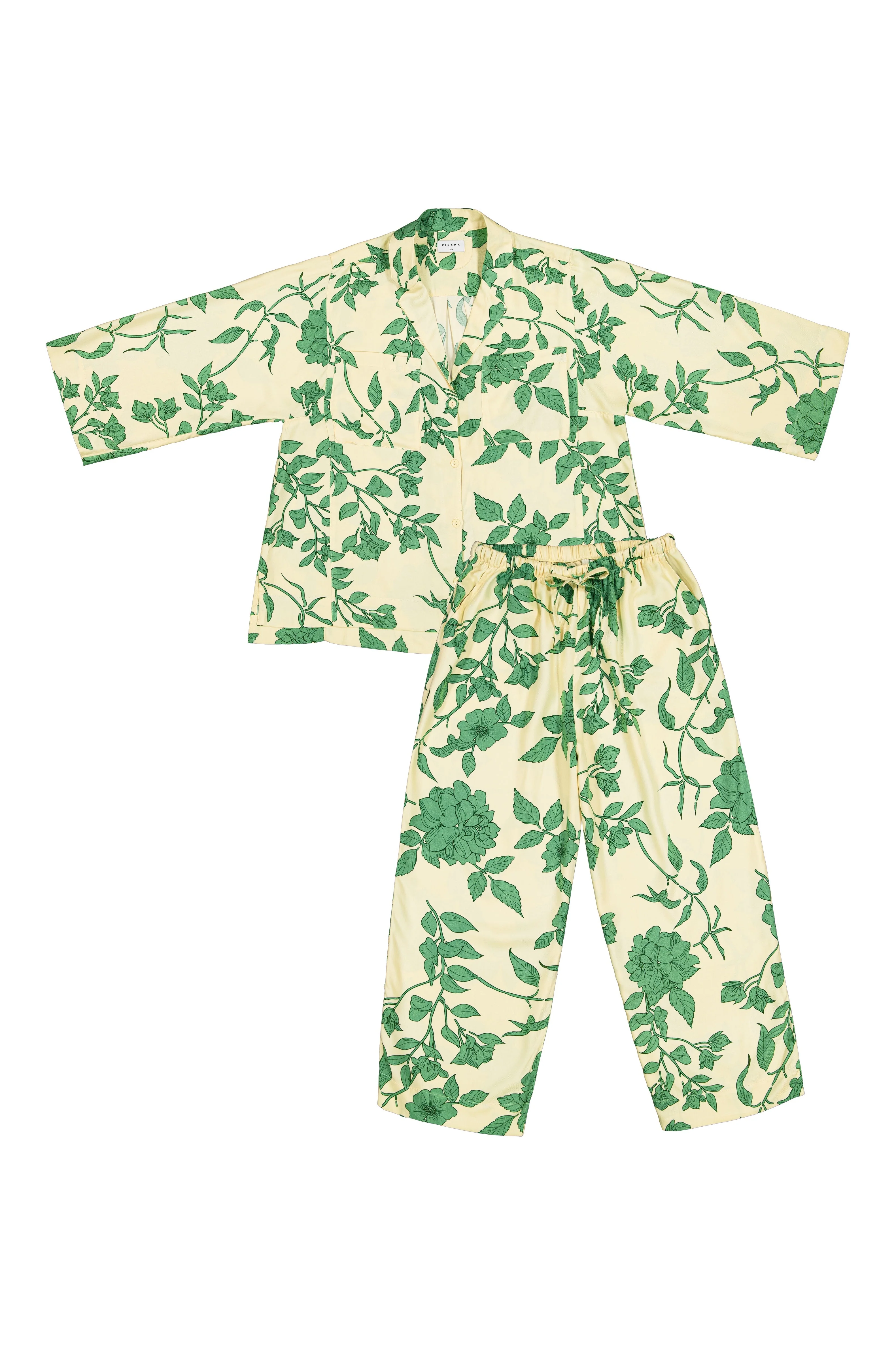 Peta Sleep Set - Long - Twill - Romantic Floral - Image 4