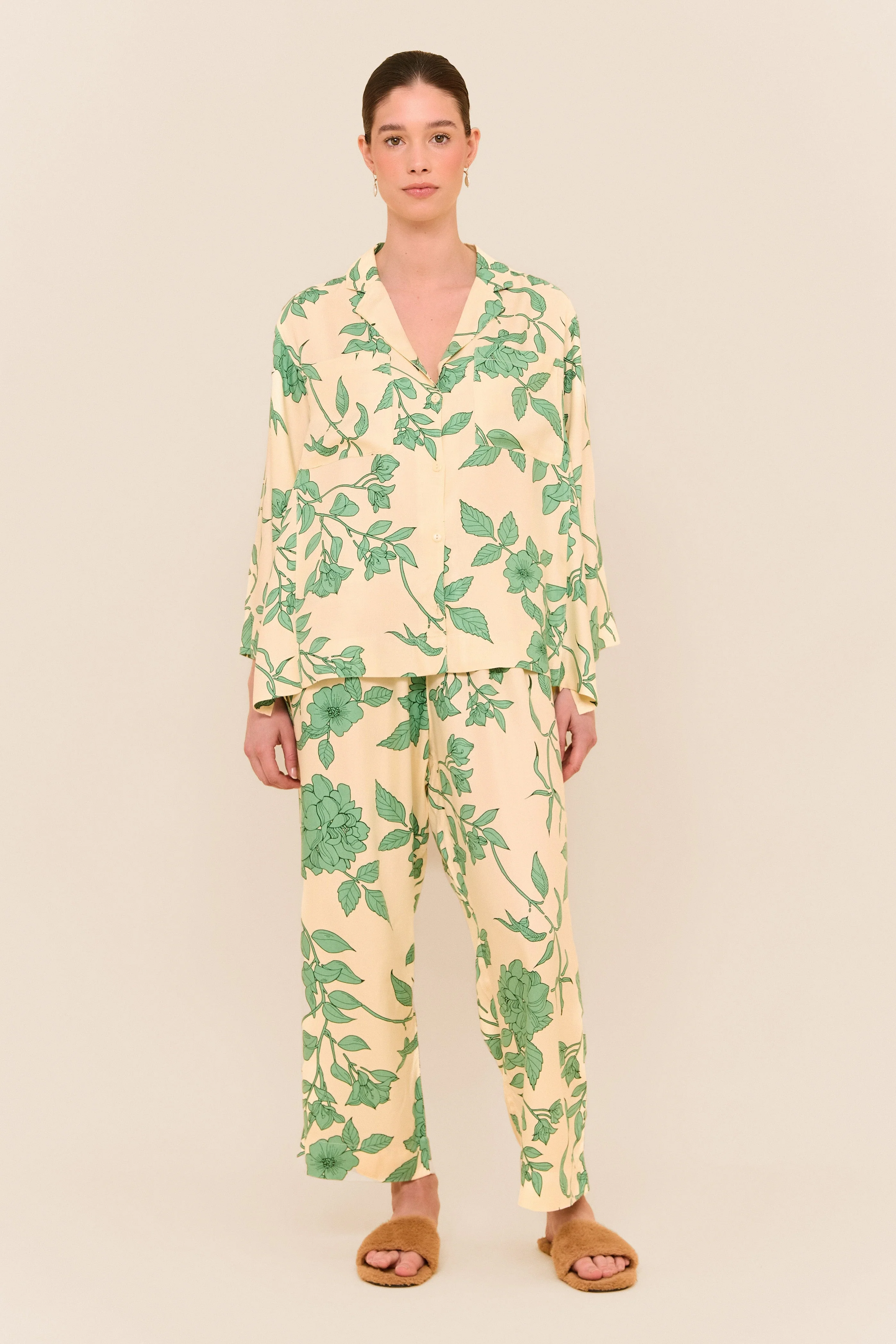 Peta Sleep Set - Long - Twill - Romantic Floral - Image 6