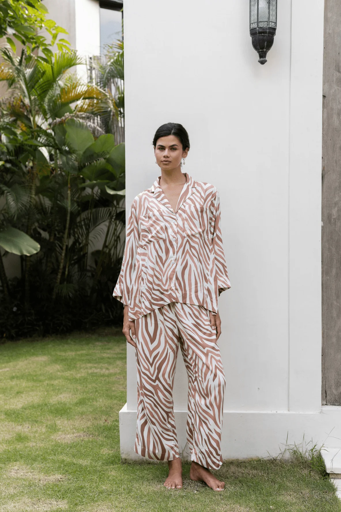 Peta Sleep Set - Long - ECOVERO™ - Zebra - Image 5
