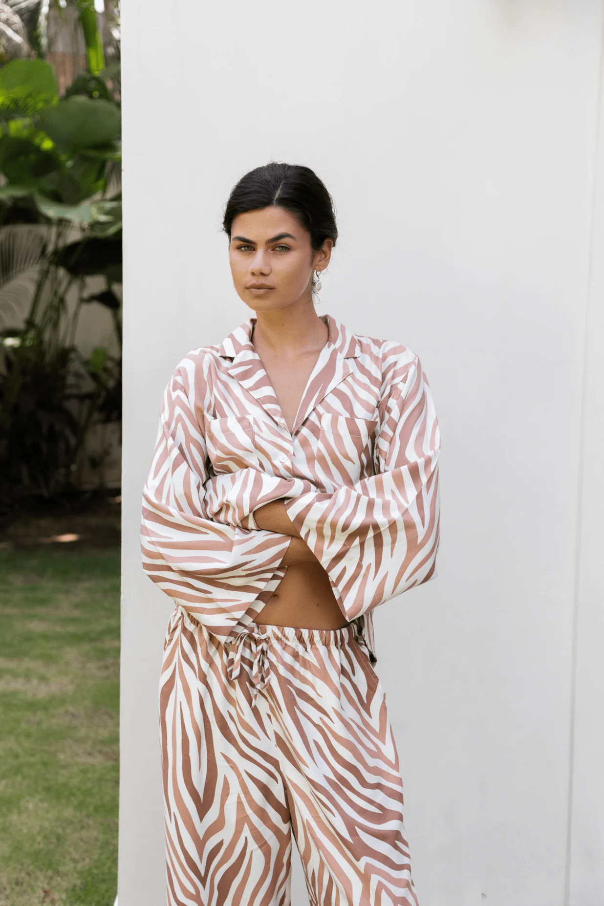 Peta Sleep Set - Long - ECOVERO™ - Zebra - Image 7
