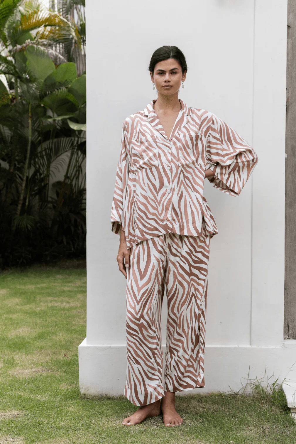 Peta Sleep Set - Long - ECOVERO™ - Zebra - Image 8