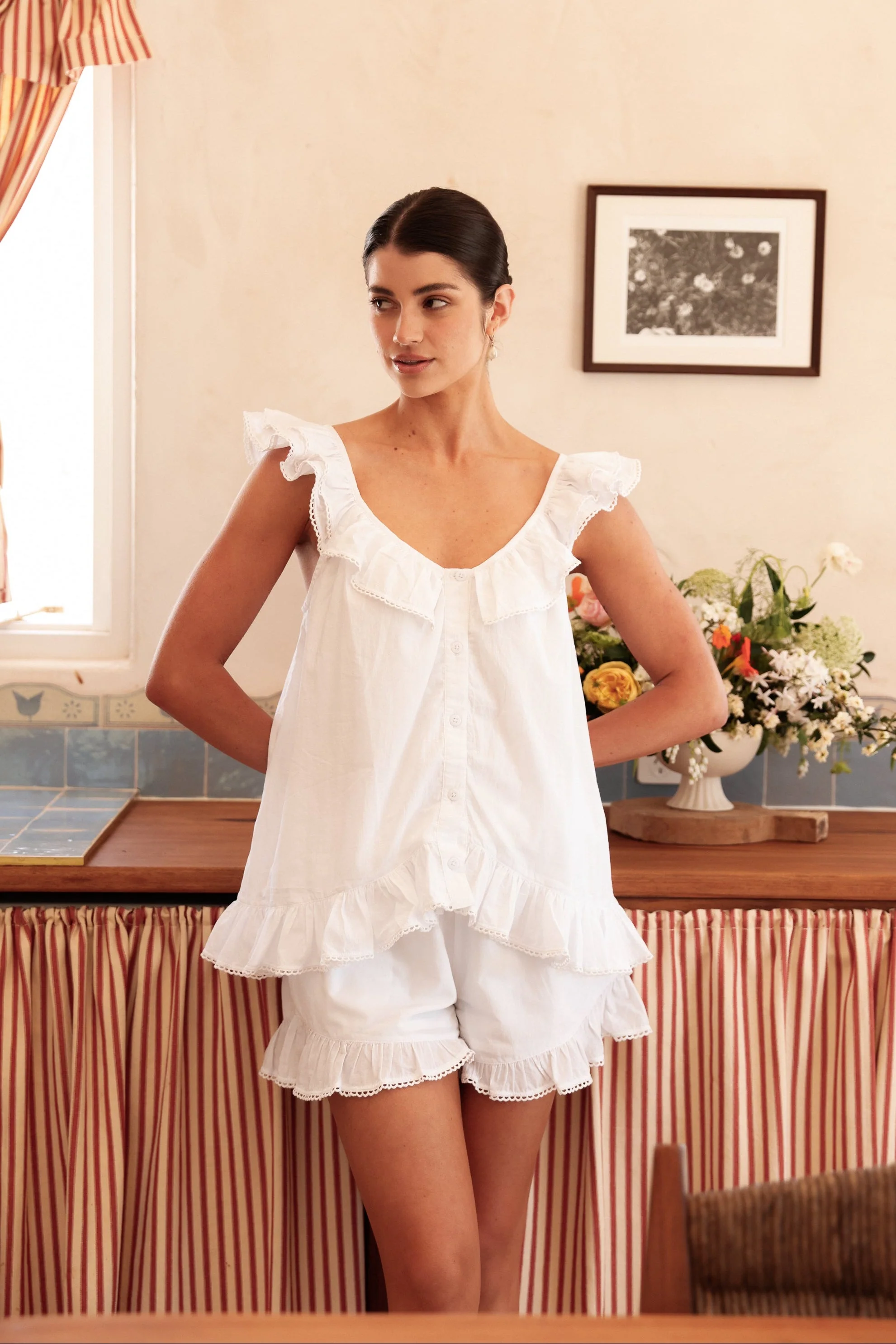 Romy Sleep Set - White Washed Cotton - Image 3