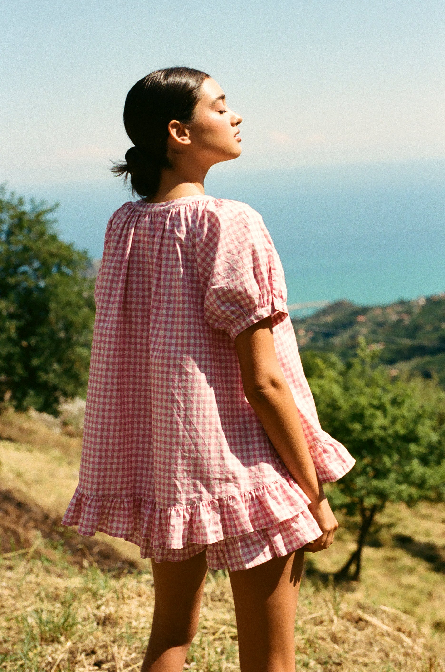 Sophie Sleep Set - Cotton - Gingham Berry - Image 3
